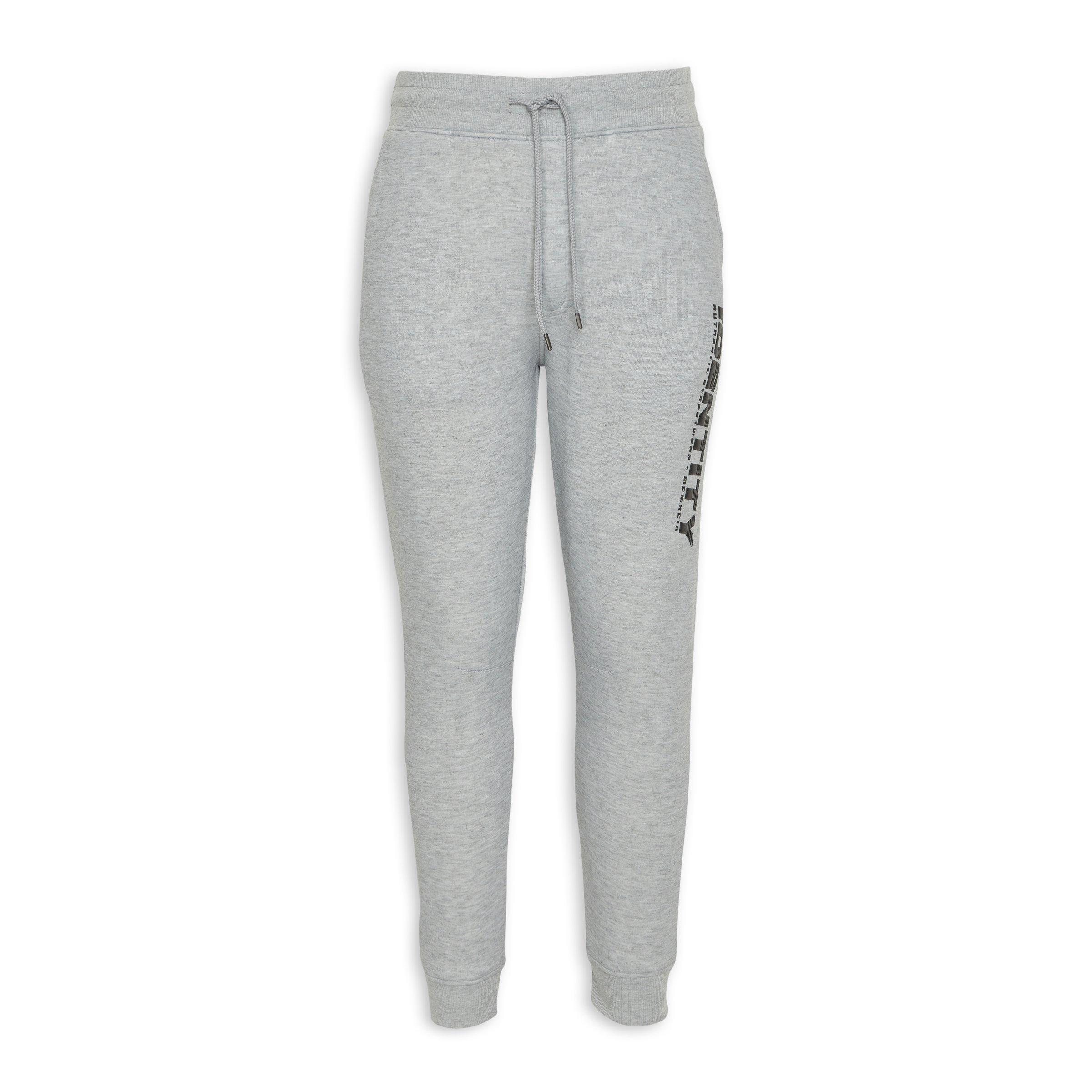 Grey Cuffed Jogger Pants (3189697) | Identity