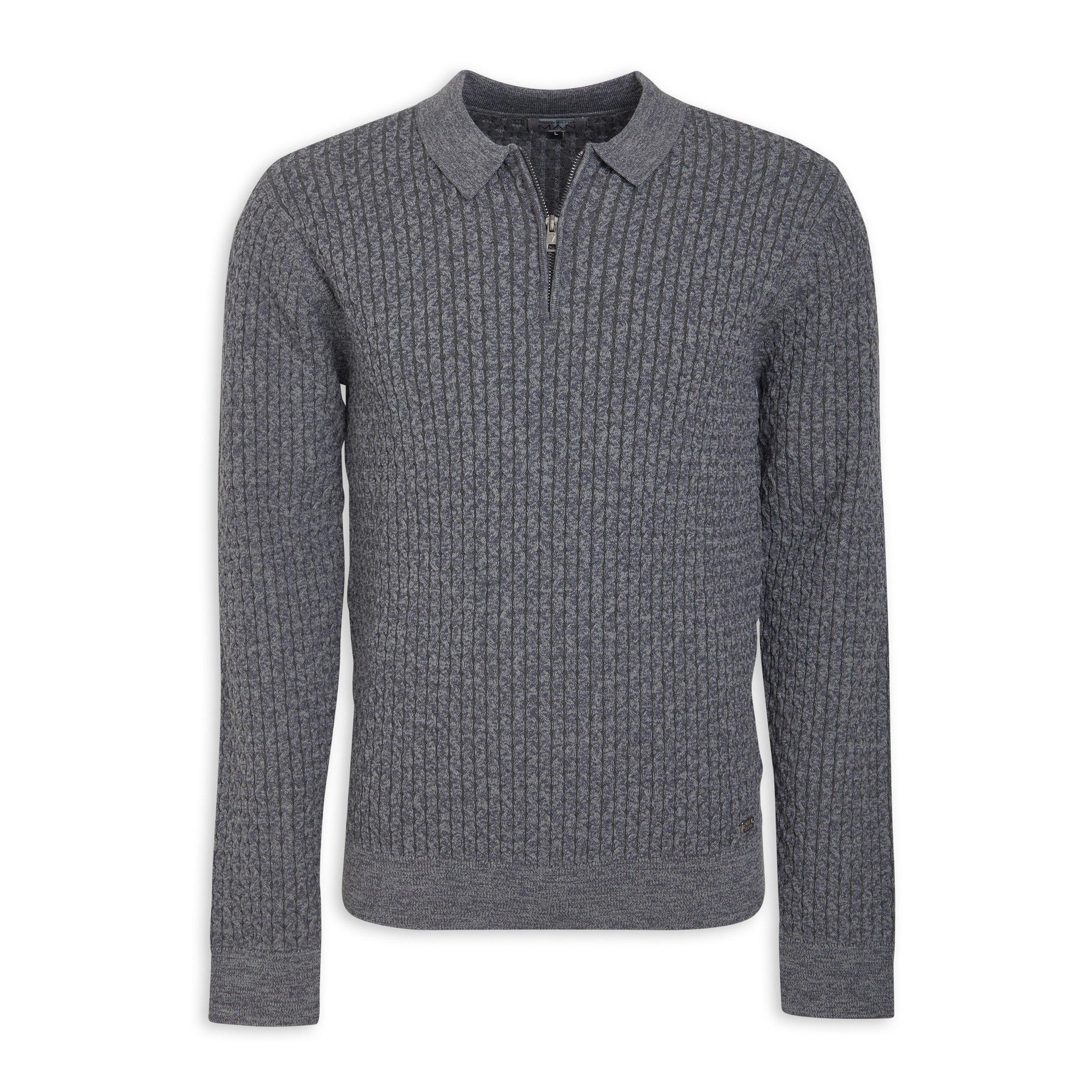 TheThreeRobbers WALTER TROPI GARI Mサイズ Grey Quarter-zip Jersey (3190035) | Truworths Man
