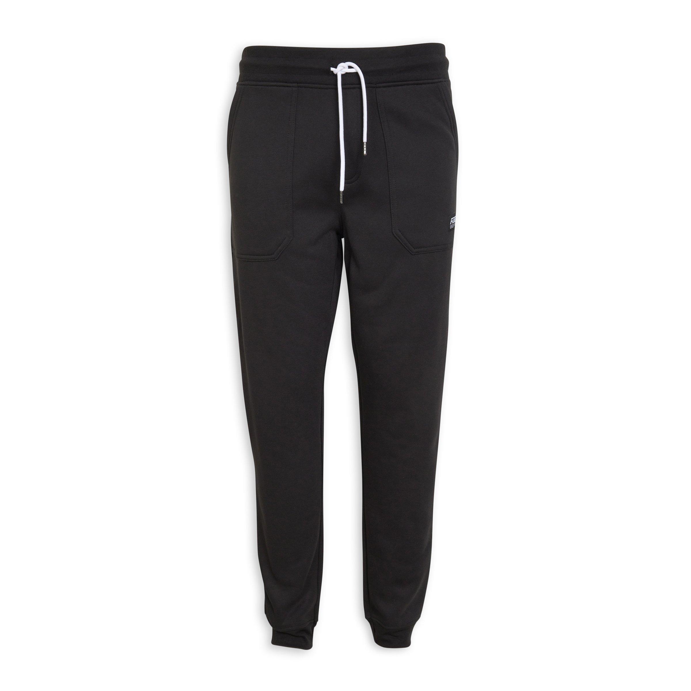 Black Wool Jogger Pants