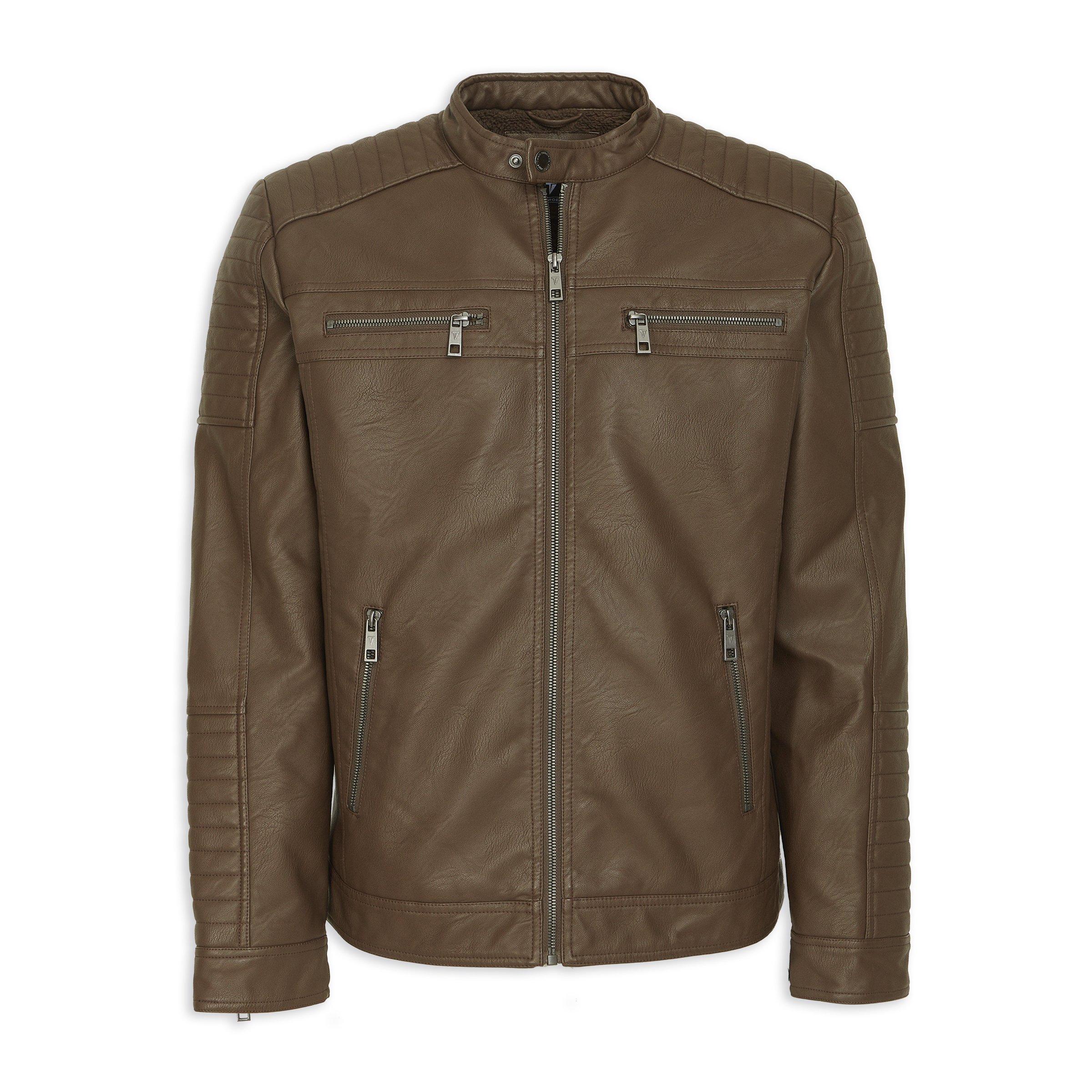 Brown Biker Jacket (3190378) Truworths Man