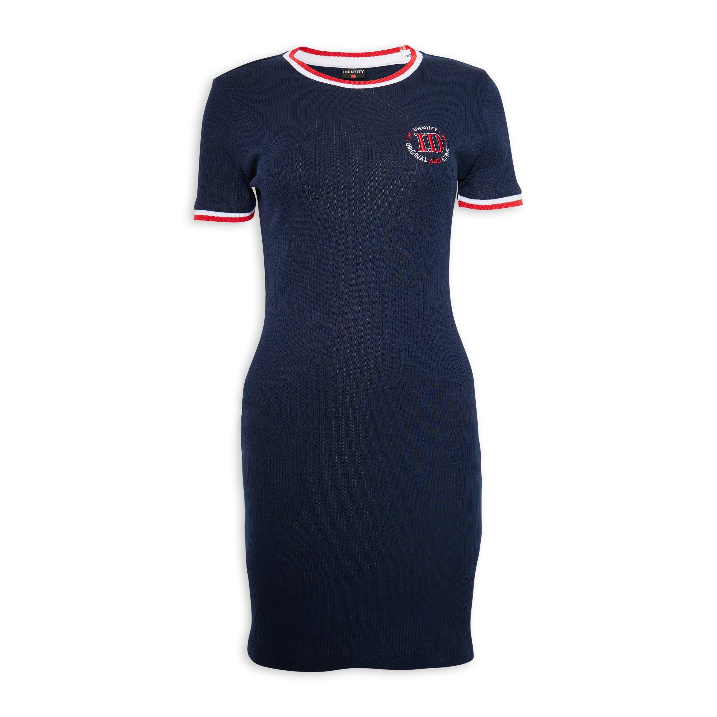 Navy One Shoulder Bodycon Skirt Set - M