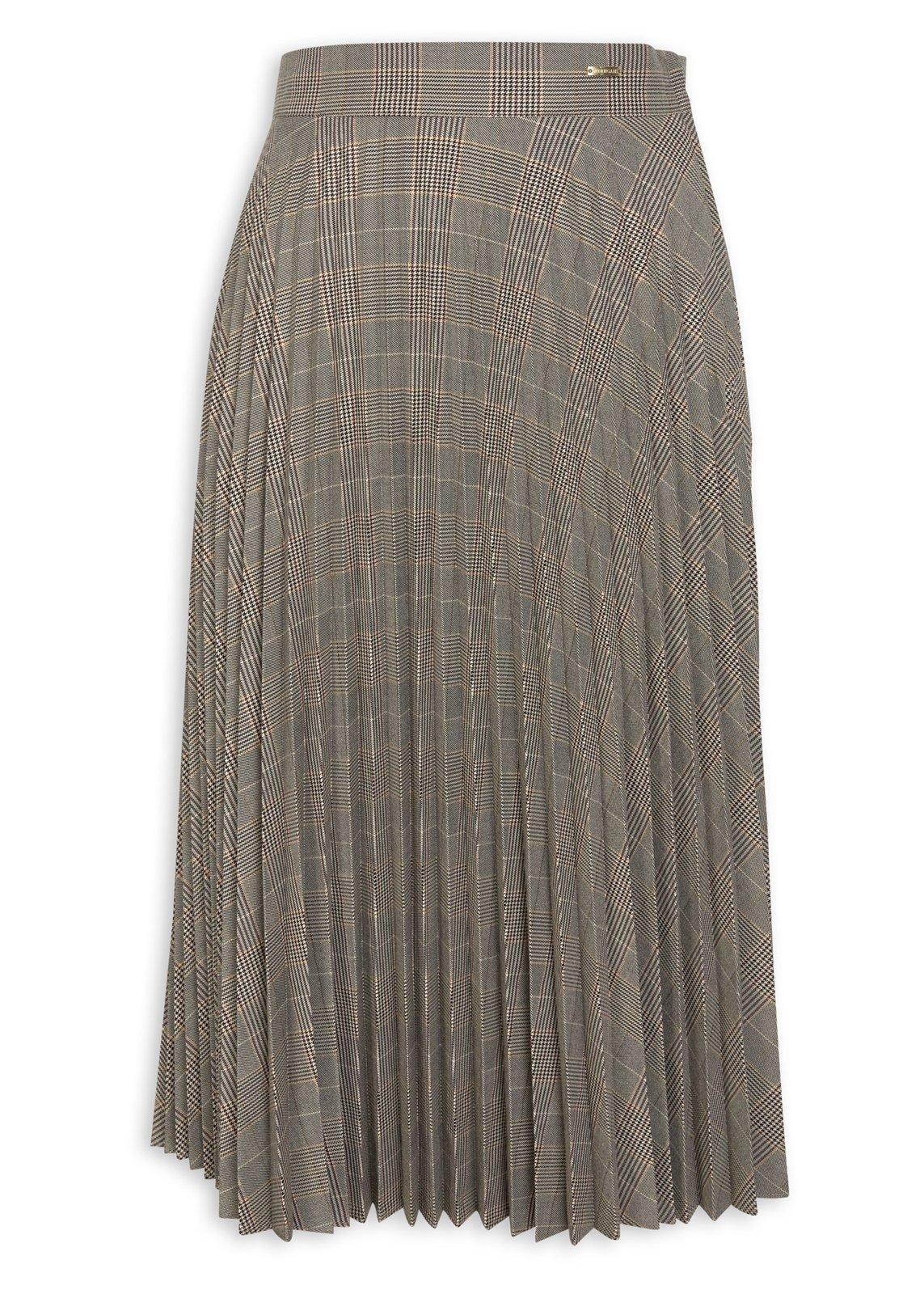 Grey Check Pleated Skirt (3191043) | Finnigans