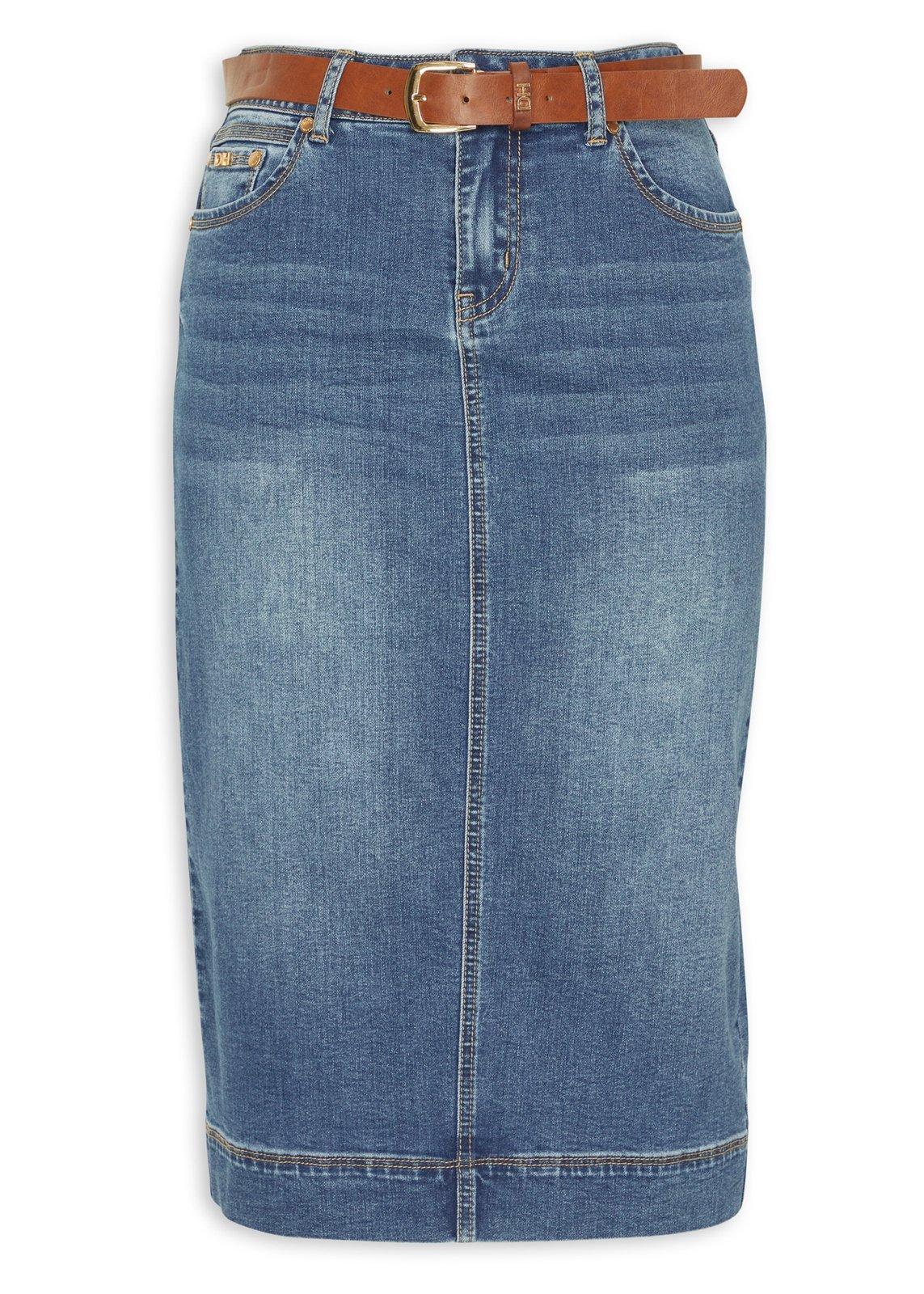 Blue Belted Denim Skirt (3192198) | Daniel Hechter