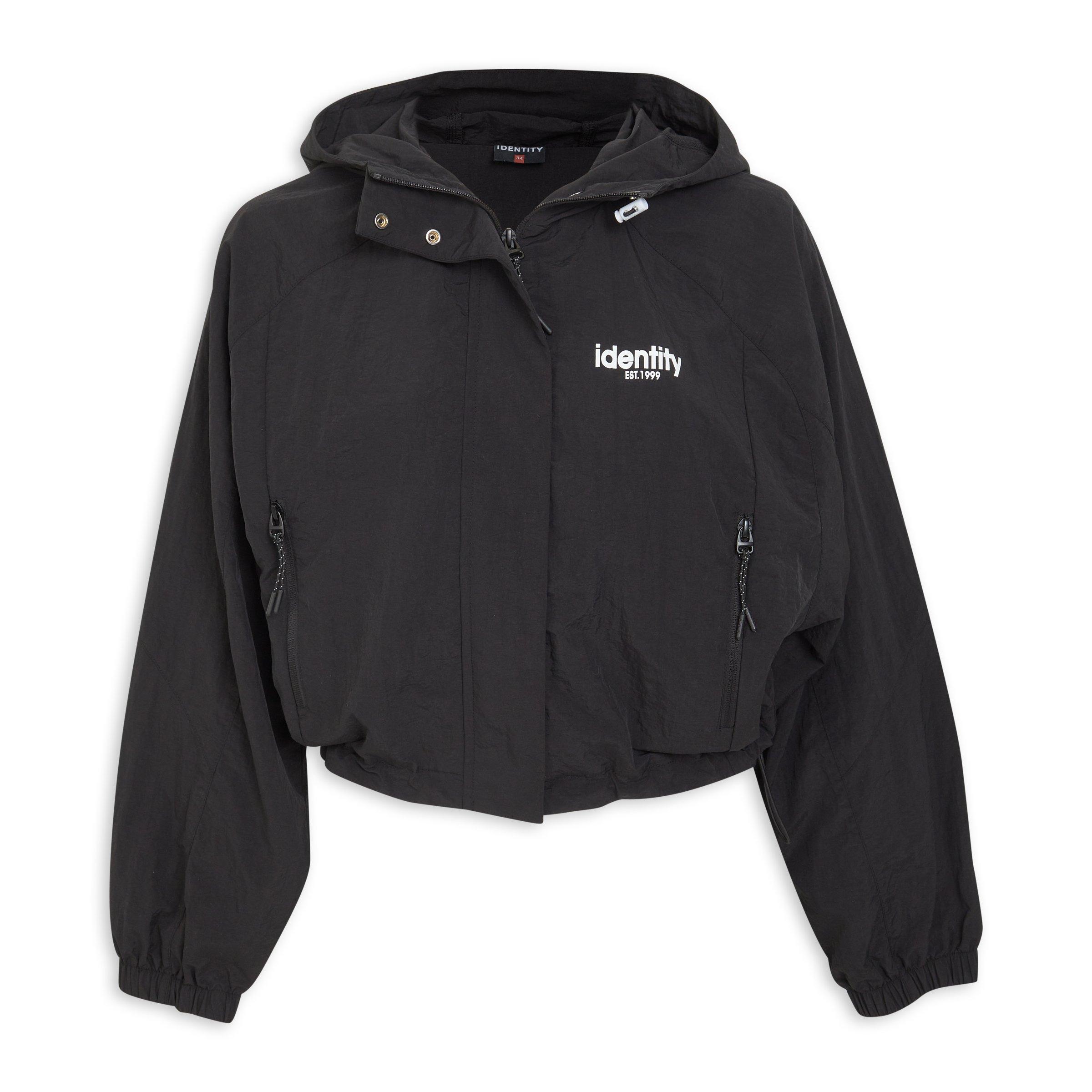 Black Sporty Windbreaker (3192666) | Identity