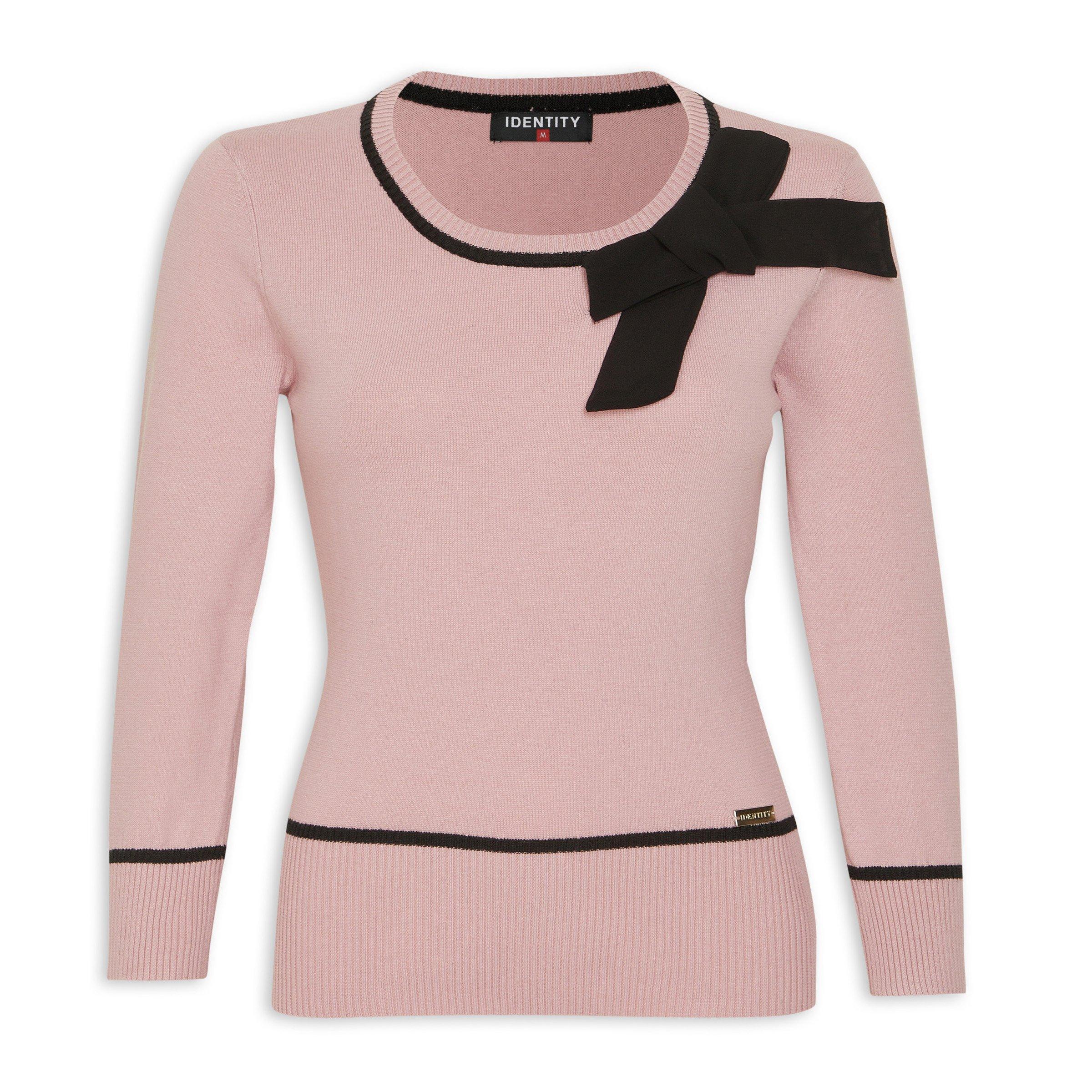 Pink Knit Top with Bow (3193047) | Identity