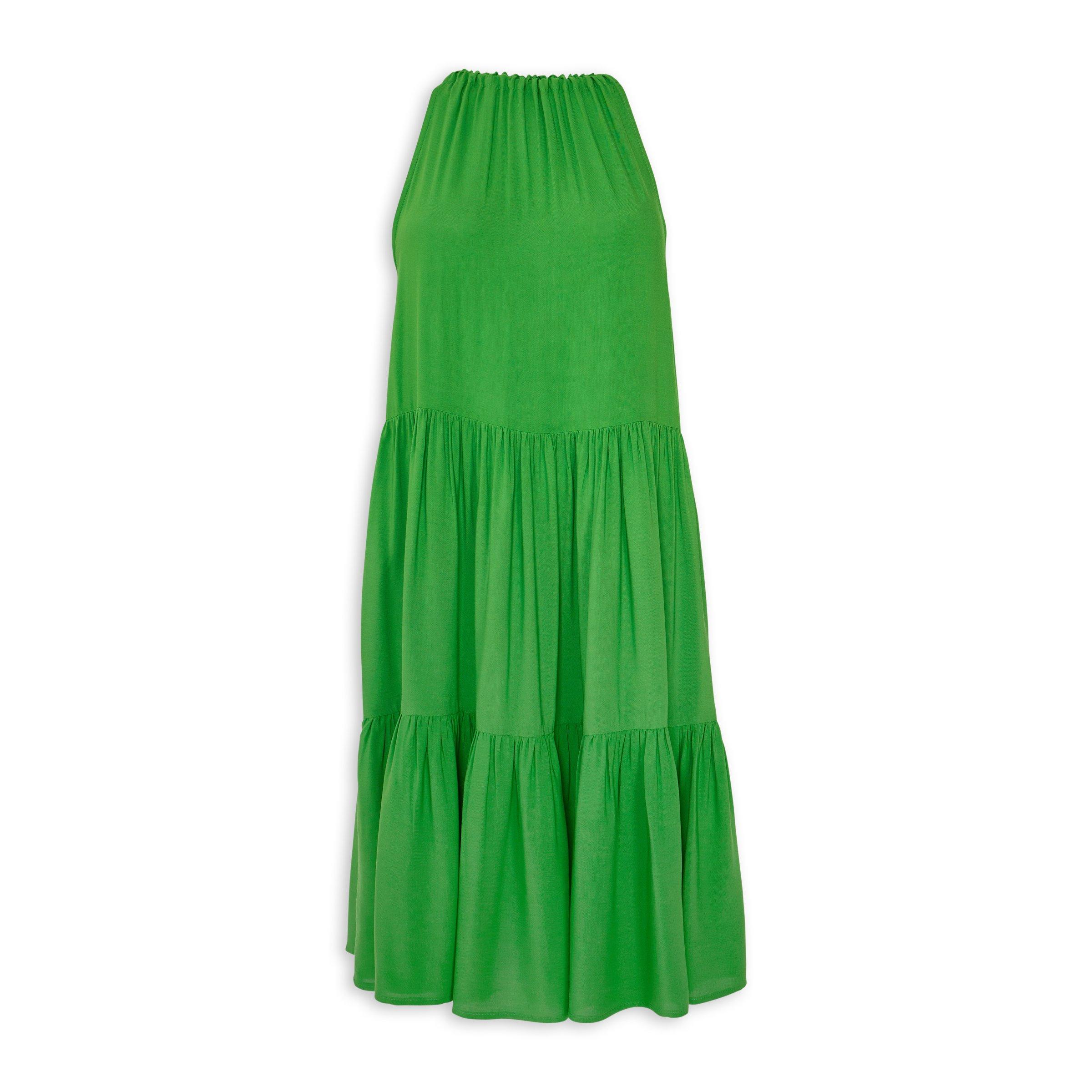 LYON GREEN TIERED DRESS
