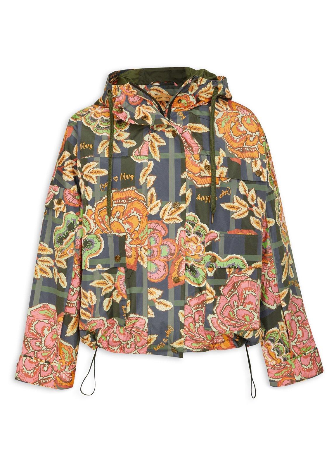 Black Floral Print Utility Jacket (3194320) | Ginger Mary
