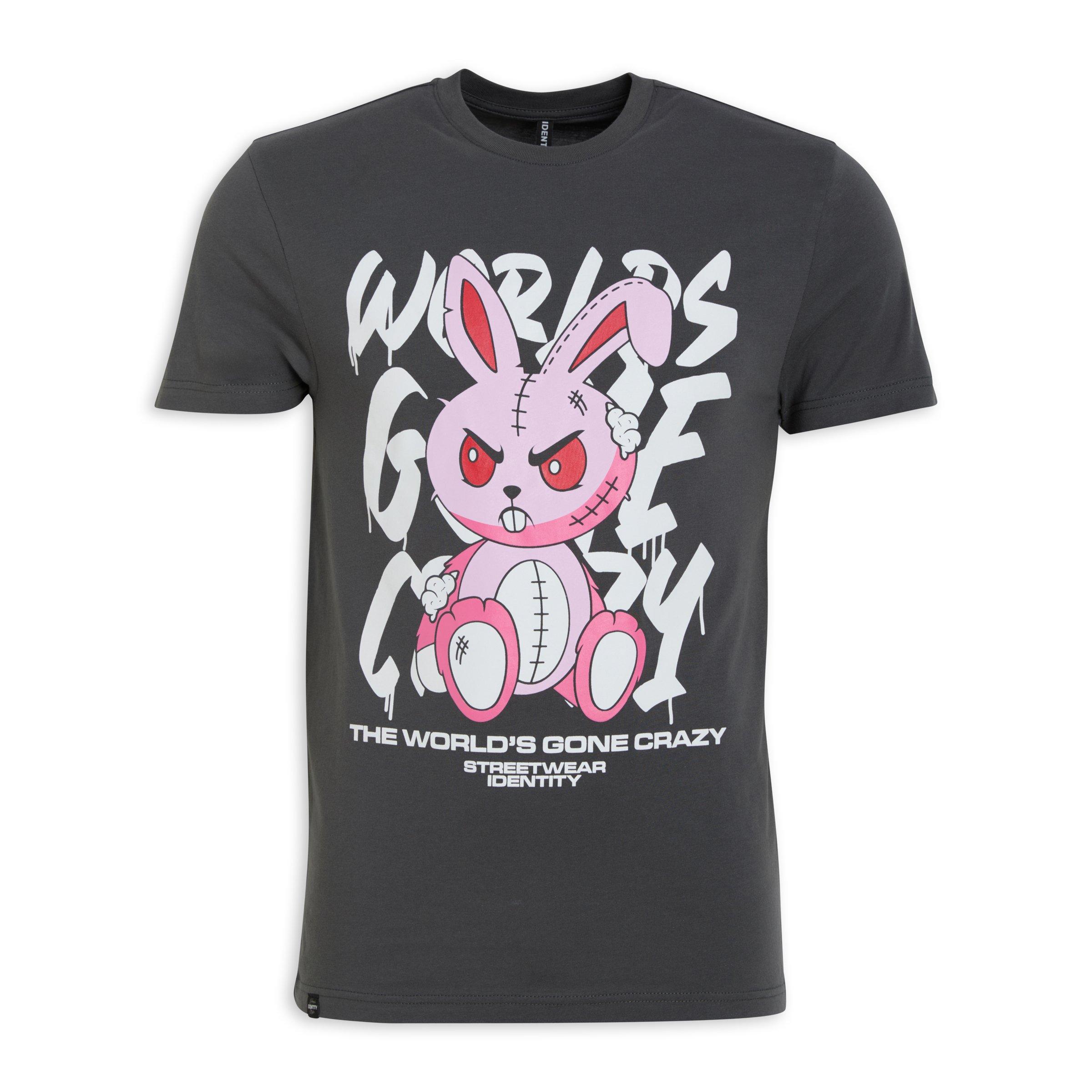 Charcoal Grey Graphic T-shirt (3194447) | Identity