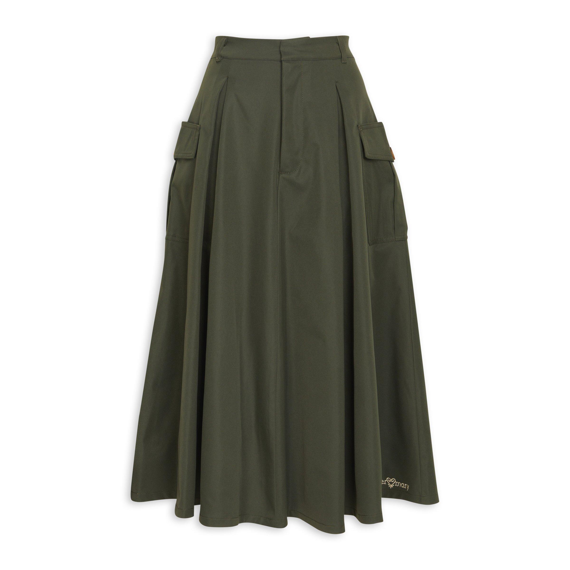 Khaki Green Utility Skirt (3194463) | Ginger Mary