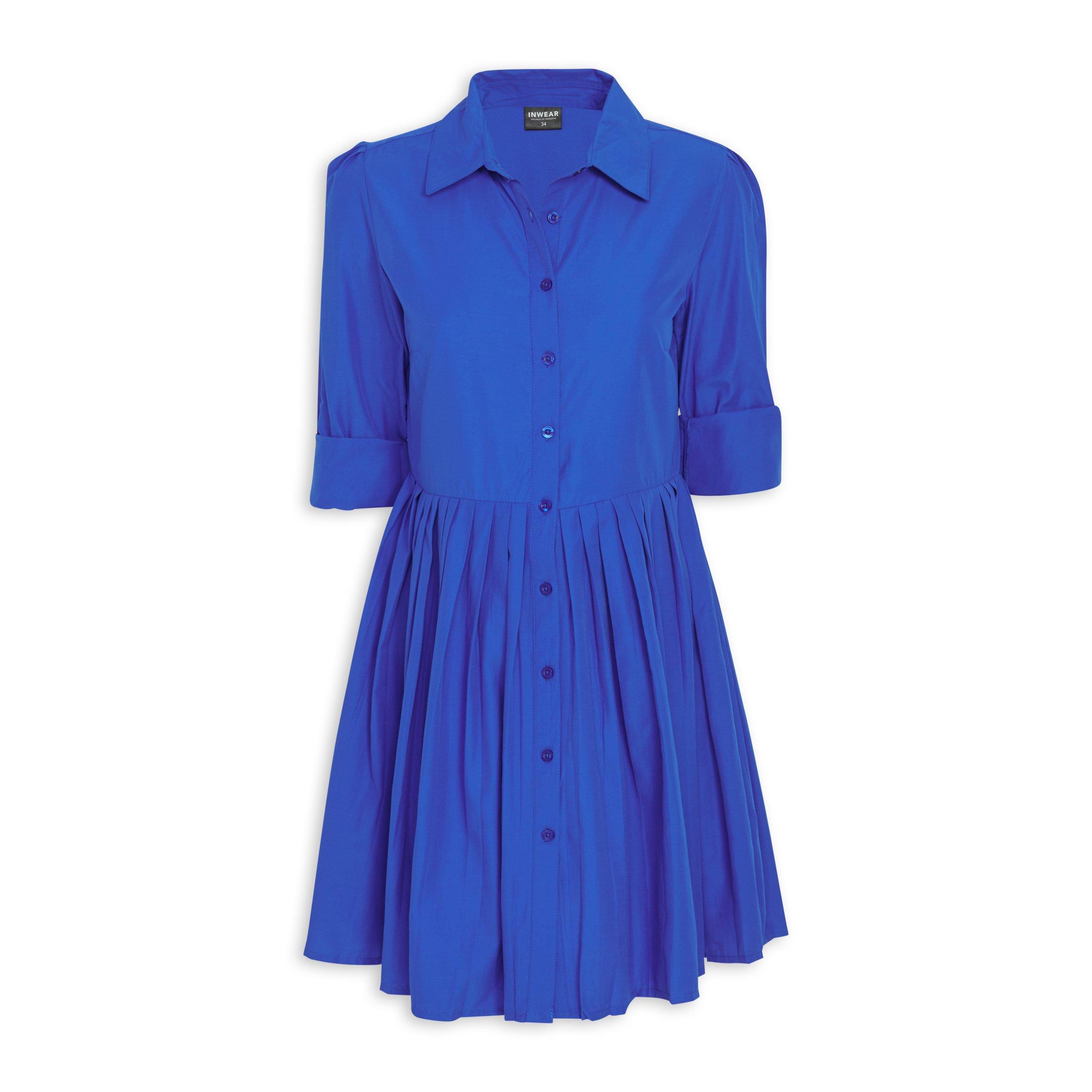 Pleated Dress Royal Blue Dresses At Truworths Truworths Deals