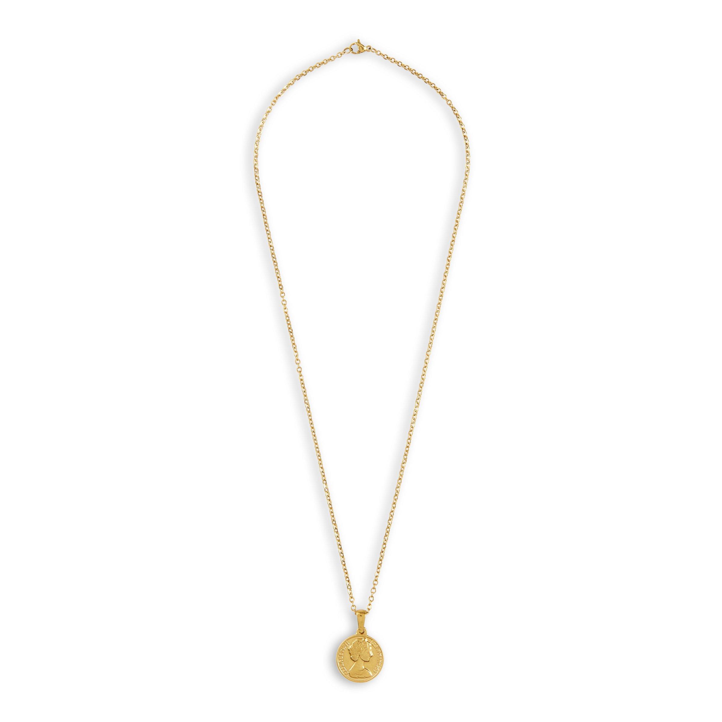 アクセサリー ORNAMENT COIN CHAIN CTHY Gold Plated Princess Coin Pendant Necklace (3194575) | Zackia