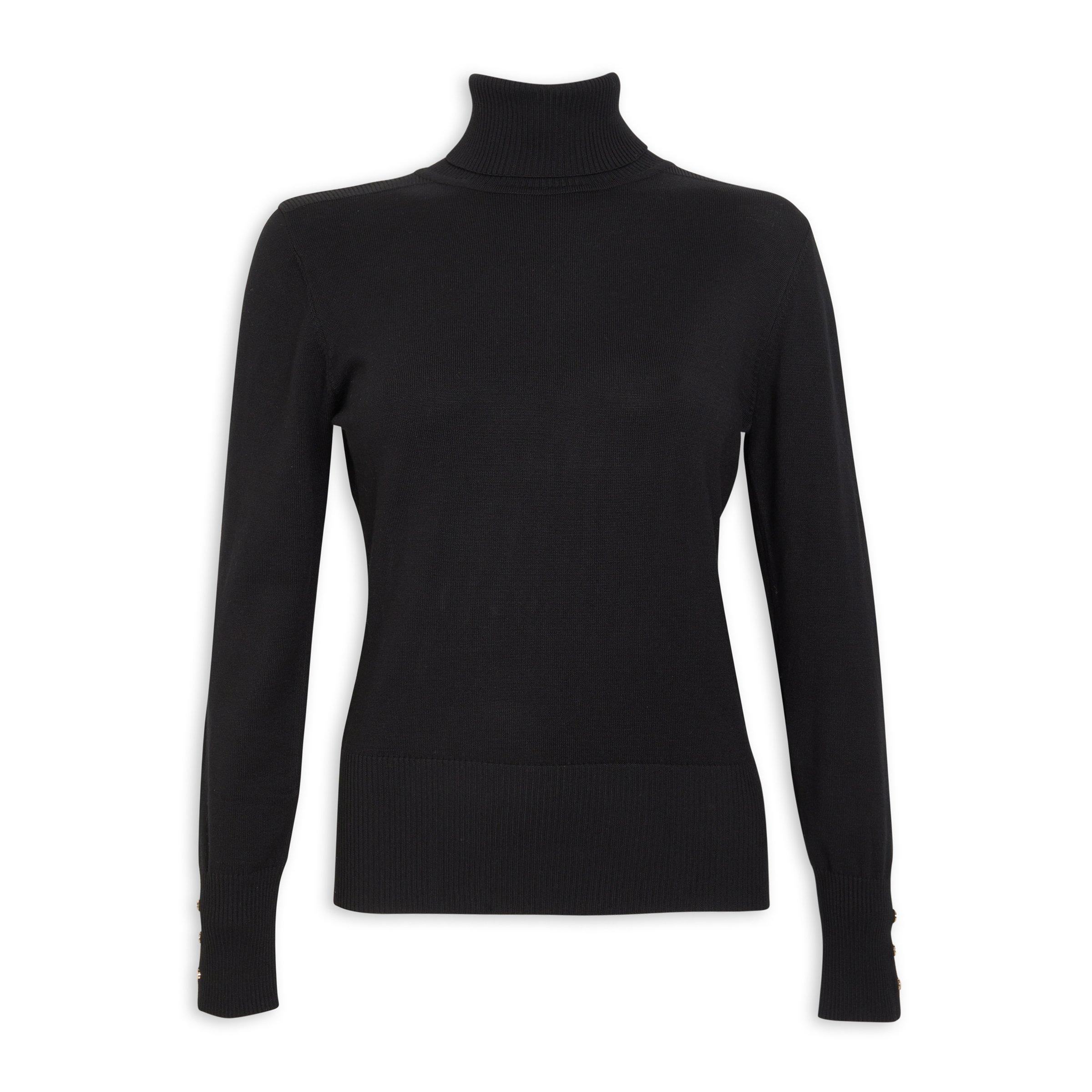 Cape-Detail Knit Top with Button Accents main image 0