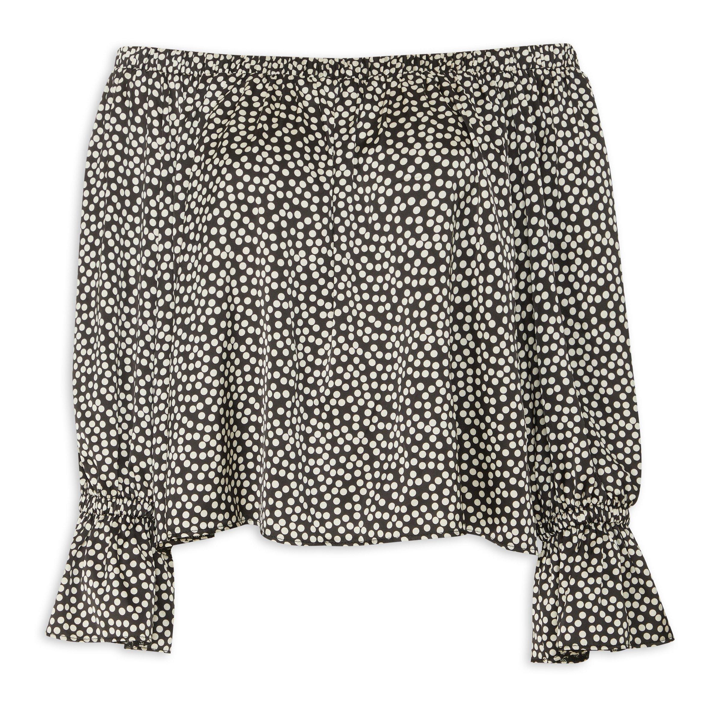Spot Print Off-the-shoulder Top (3195021) | Identity