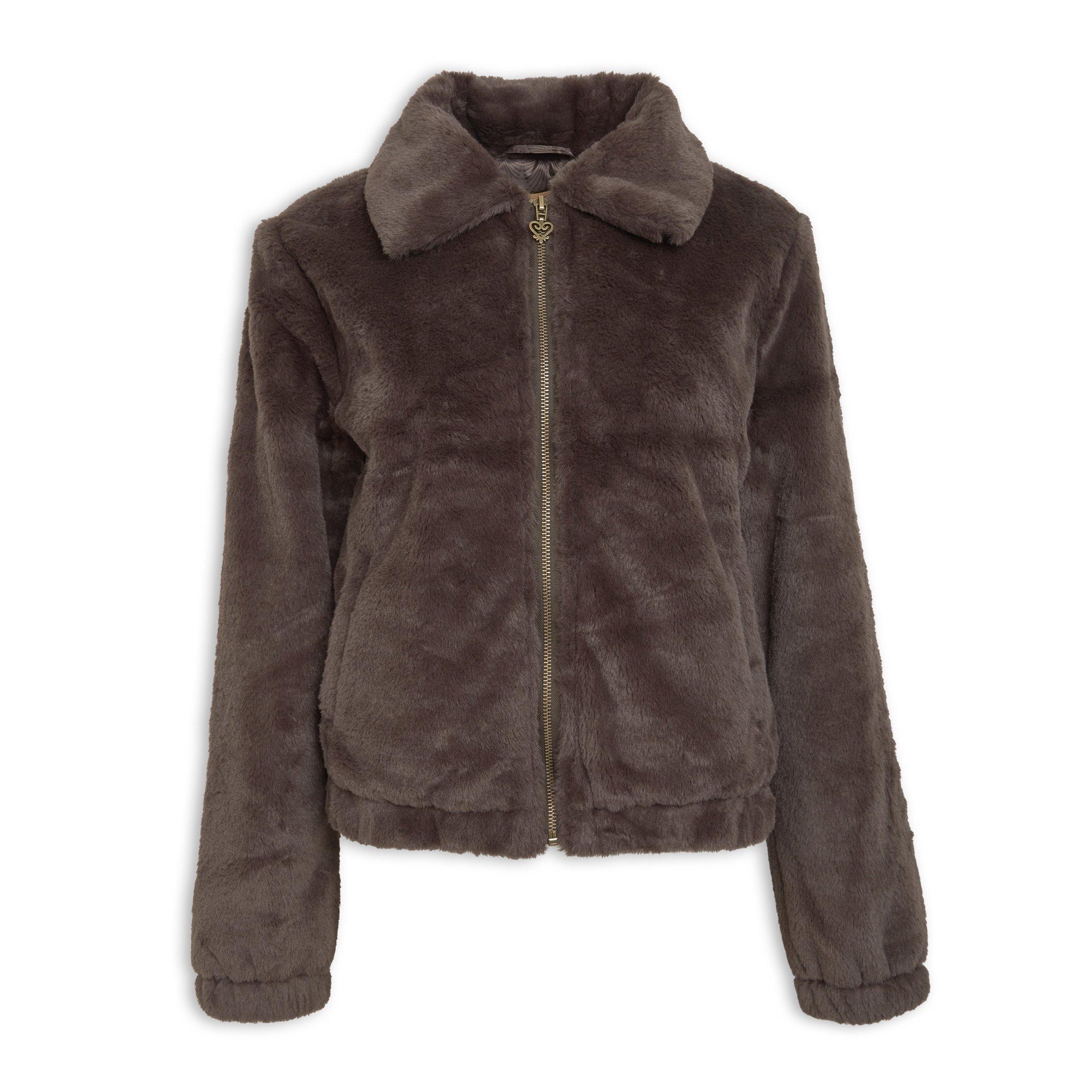 Brown Fluffy Jacket (3195189) | Ginger Mary