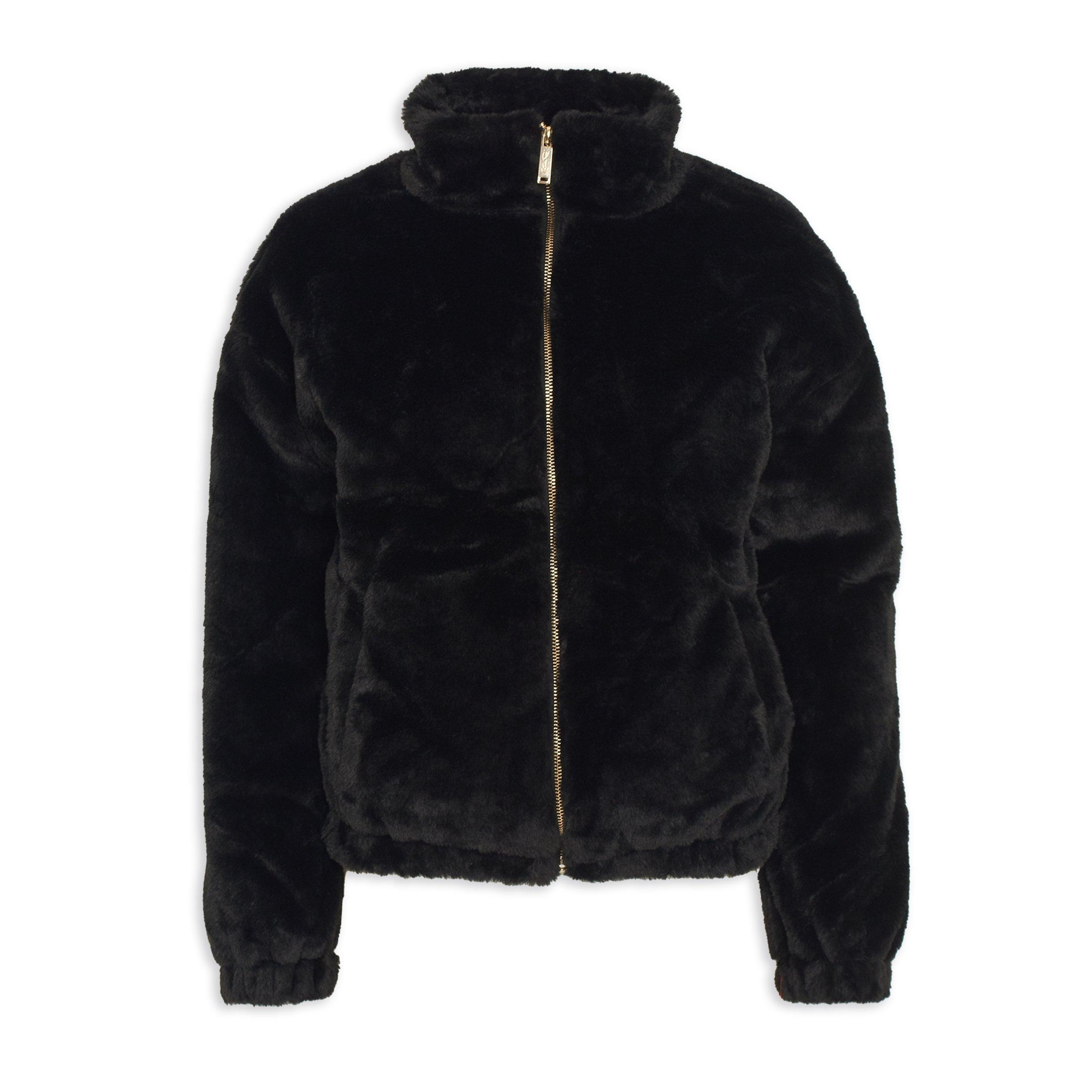 Black Faux Fur Bomber Jacket (3195309) | OUTBACK RED