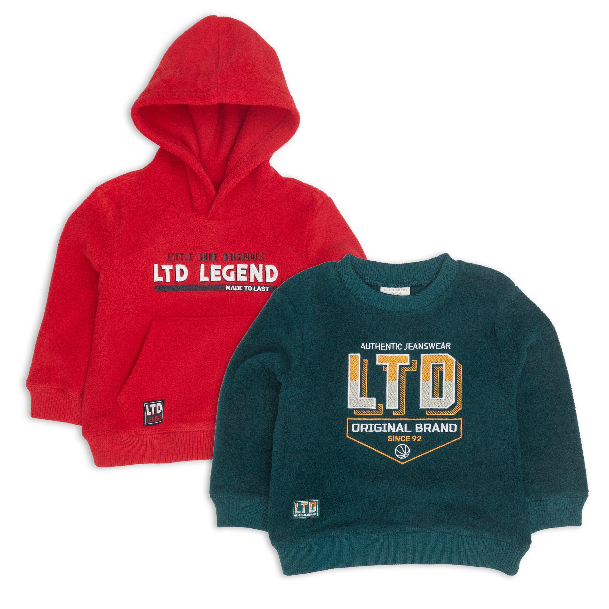 Baby Boys 2-pack Hoodie and Sweat Top