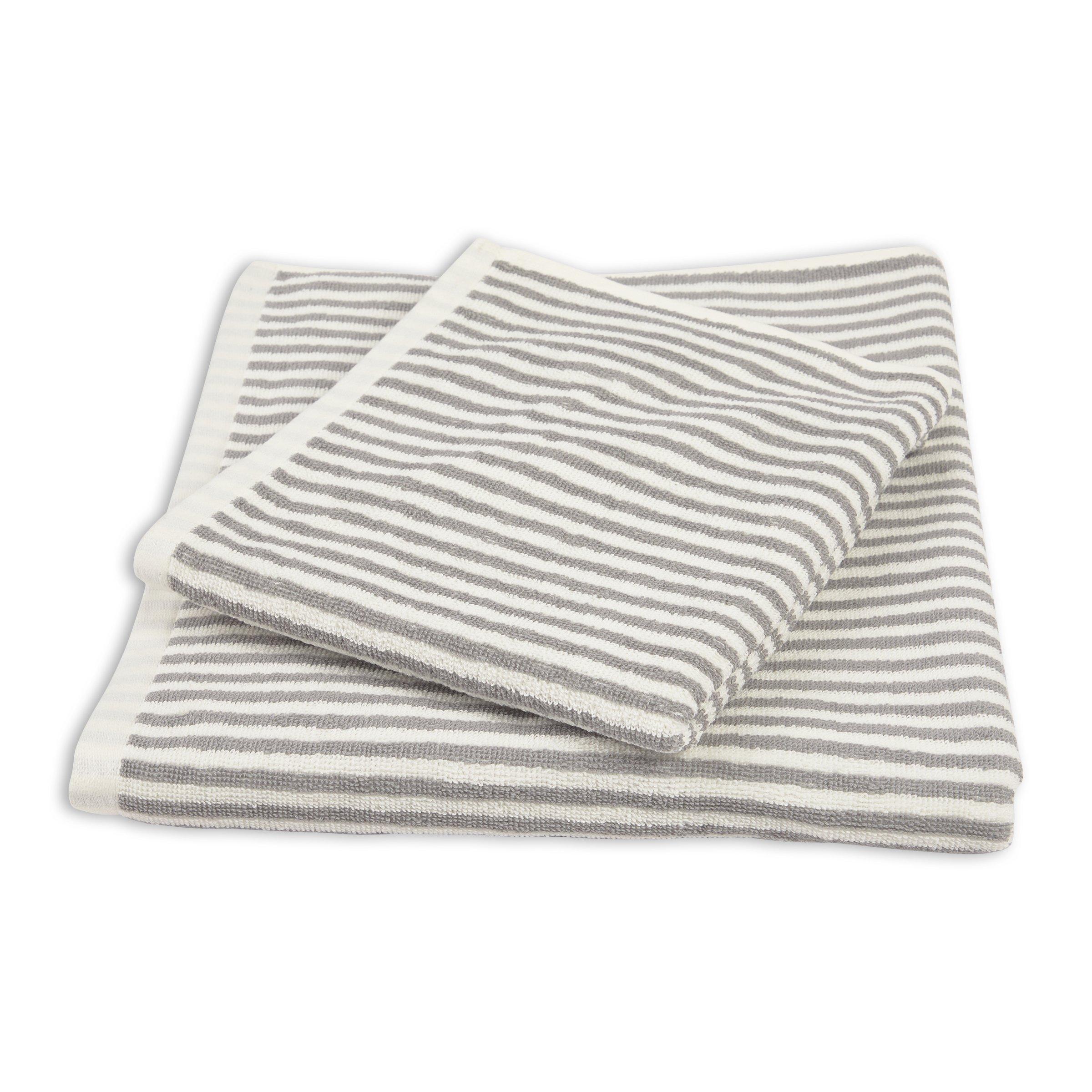 Grey Stripe Bath Towel (3196208) Loads of Living