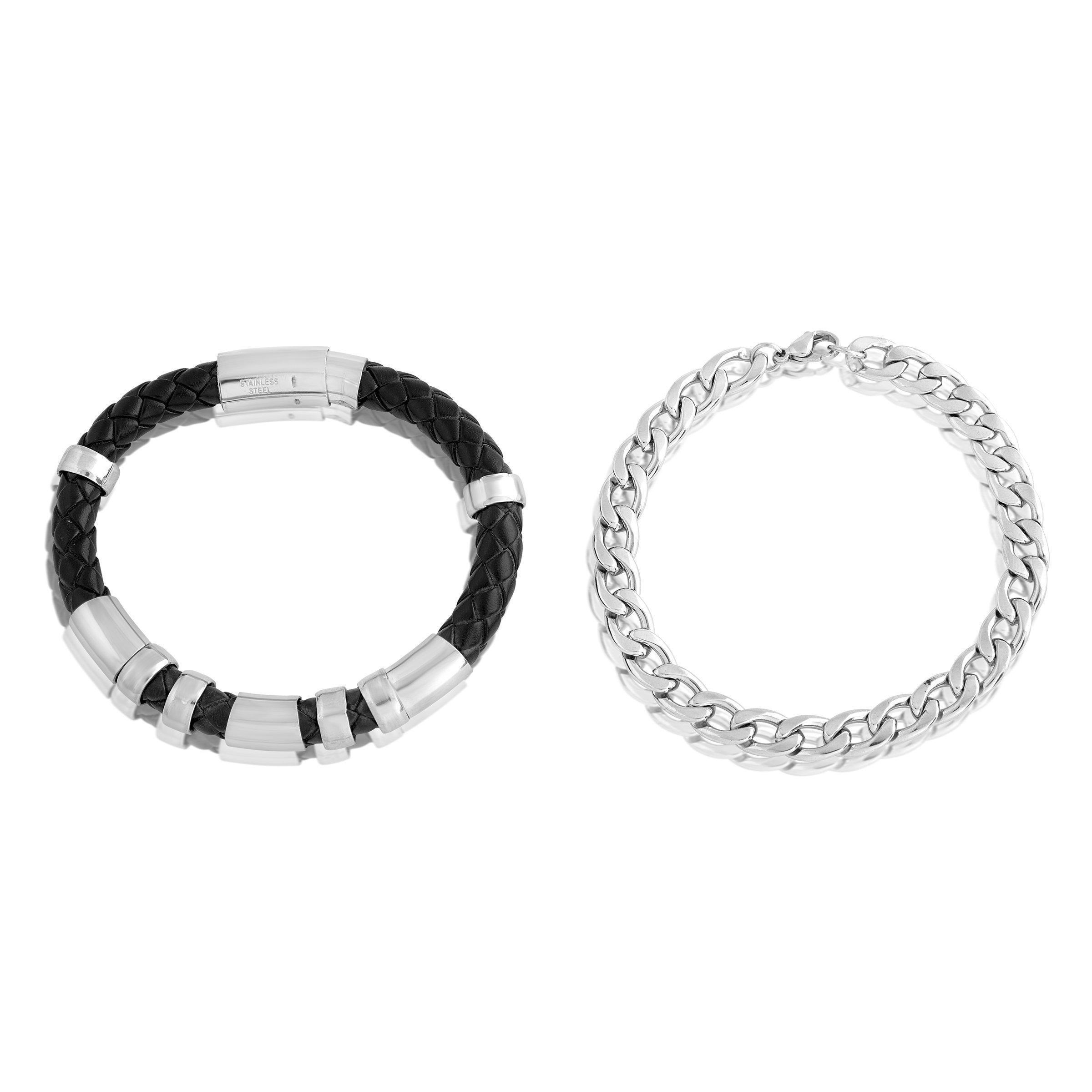 Serenity Stack Stainless Steel Bracelet Set