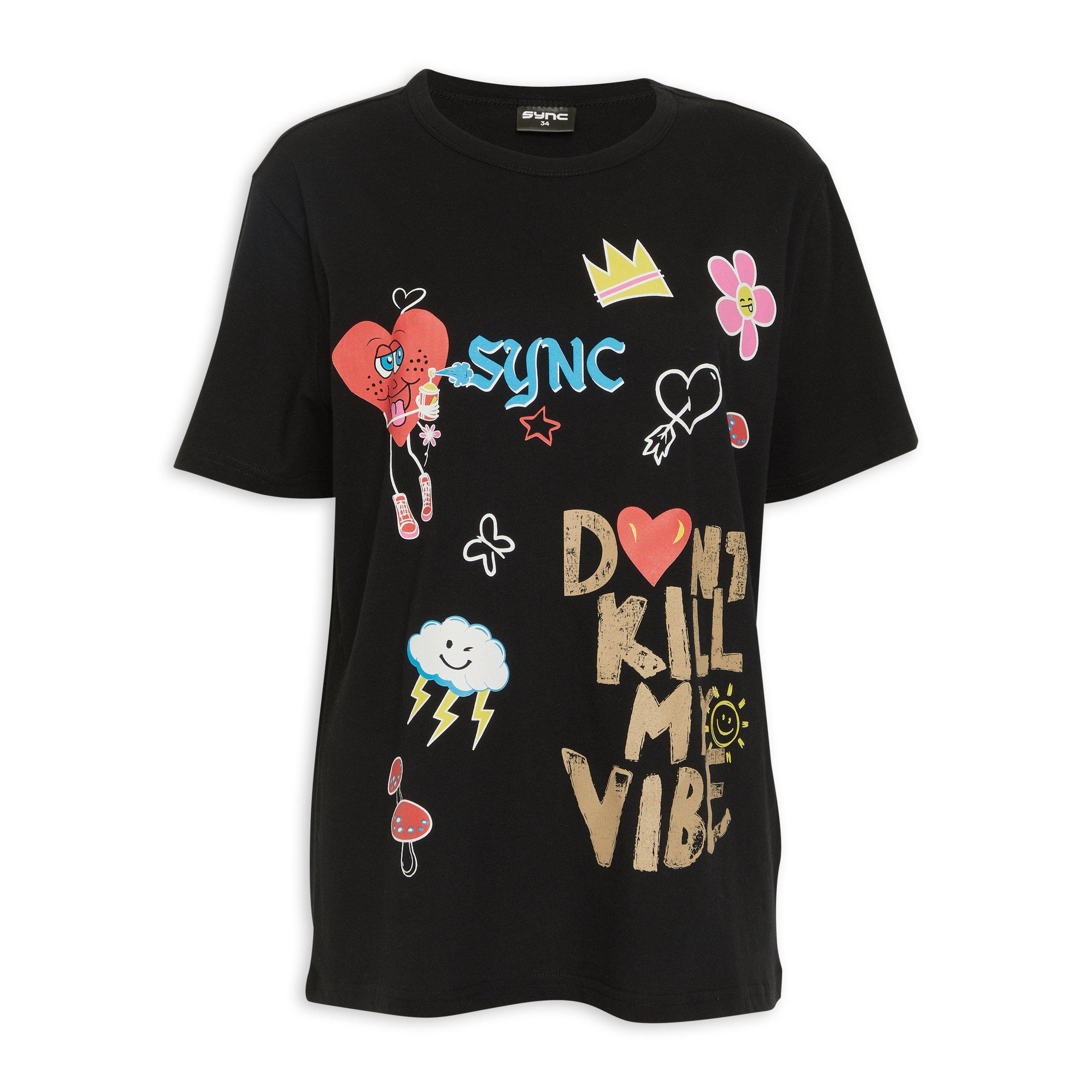 Black graphic tee (3197047) | Identity X Sync