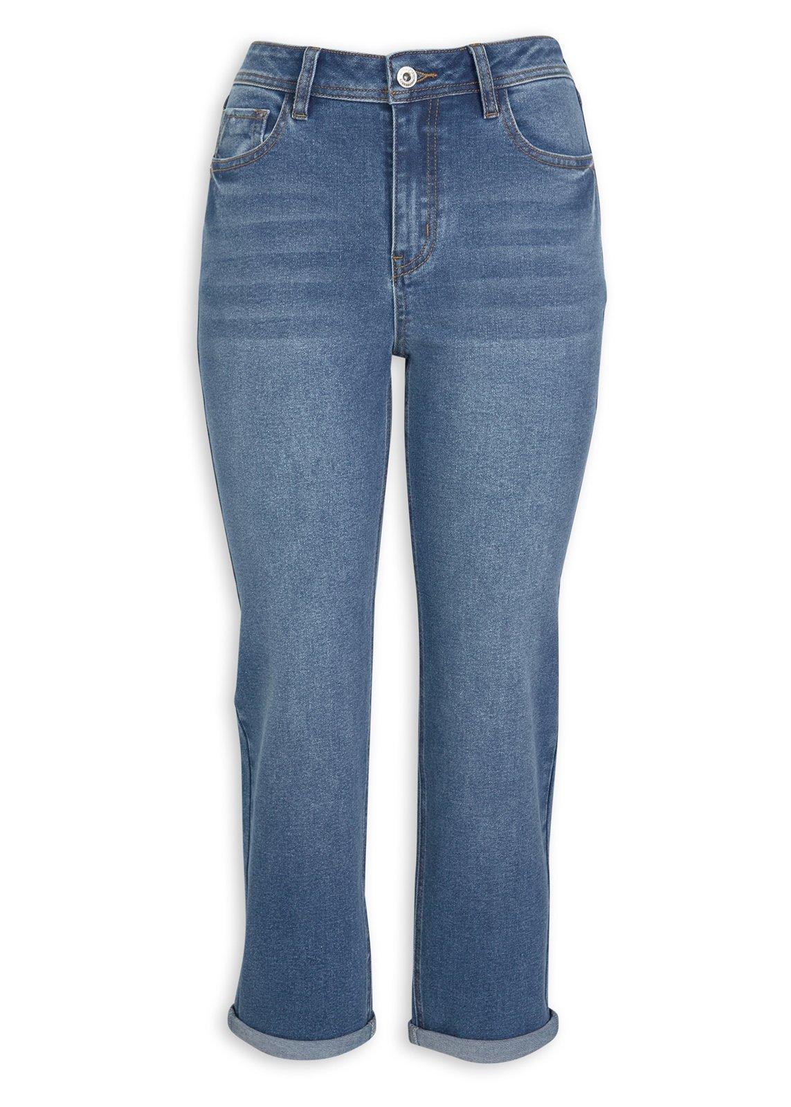 Blue American Retro Hiphop Boyfriend Jeans