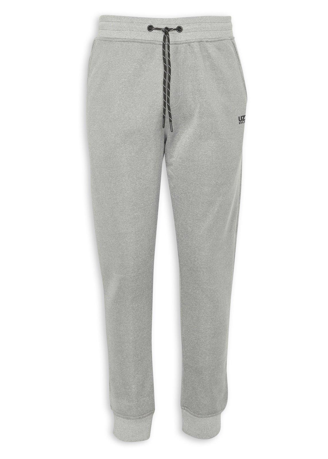 Grey Cuffed Jogger Pants (3197548) | UZZI