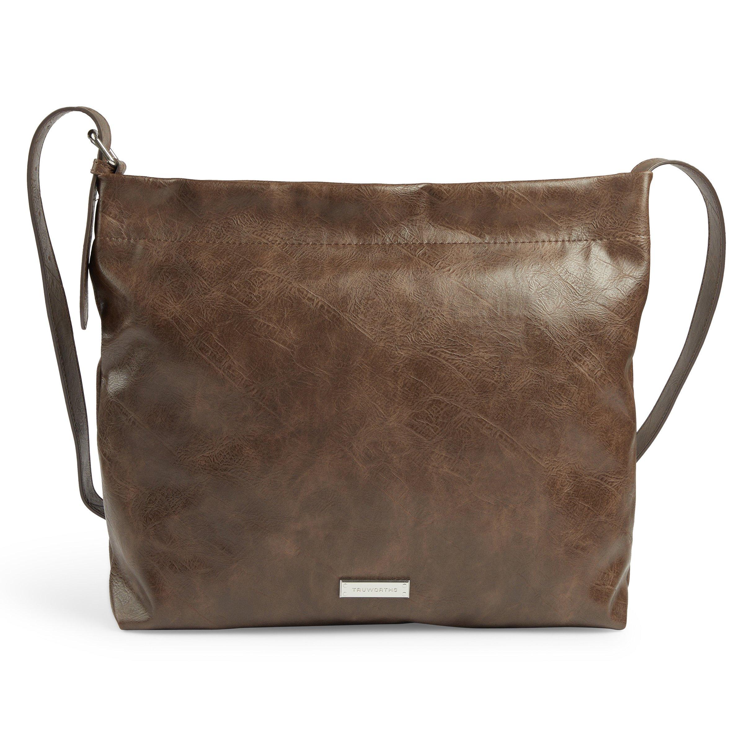 Trois Rivieres Large Black Brown Crossbody Bag