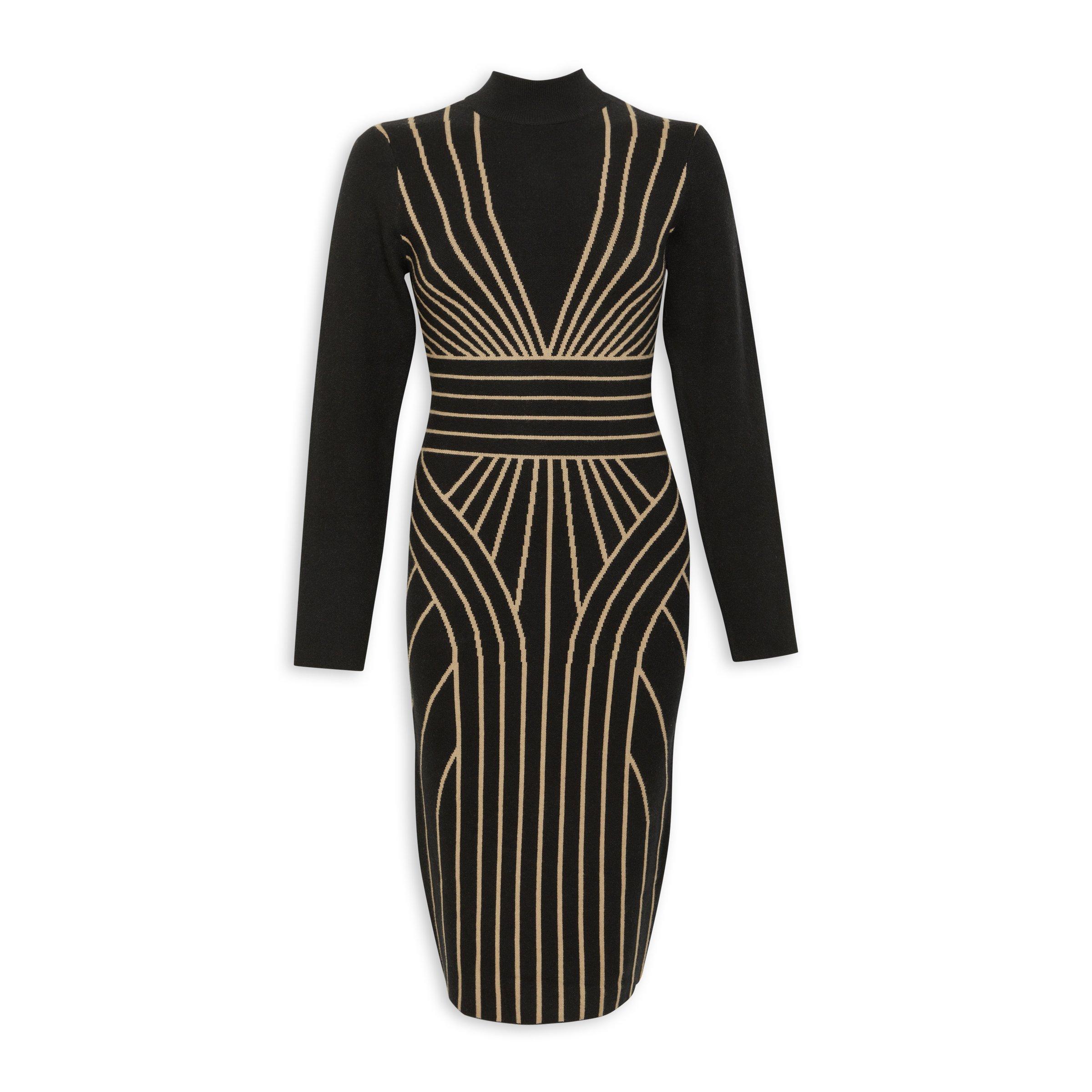 DRS-S-TAN-BLK DRESS main image 0
