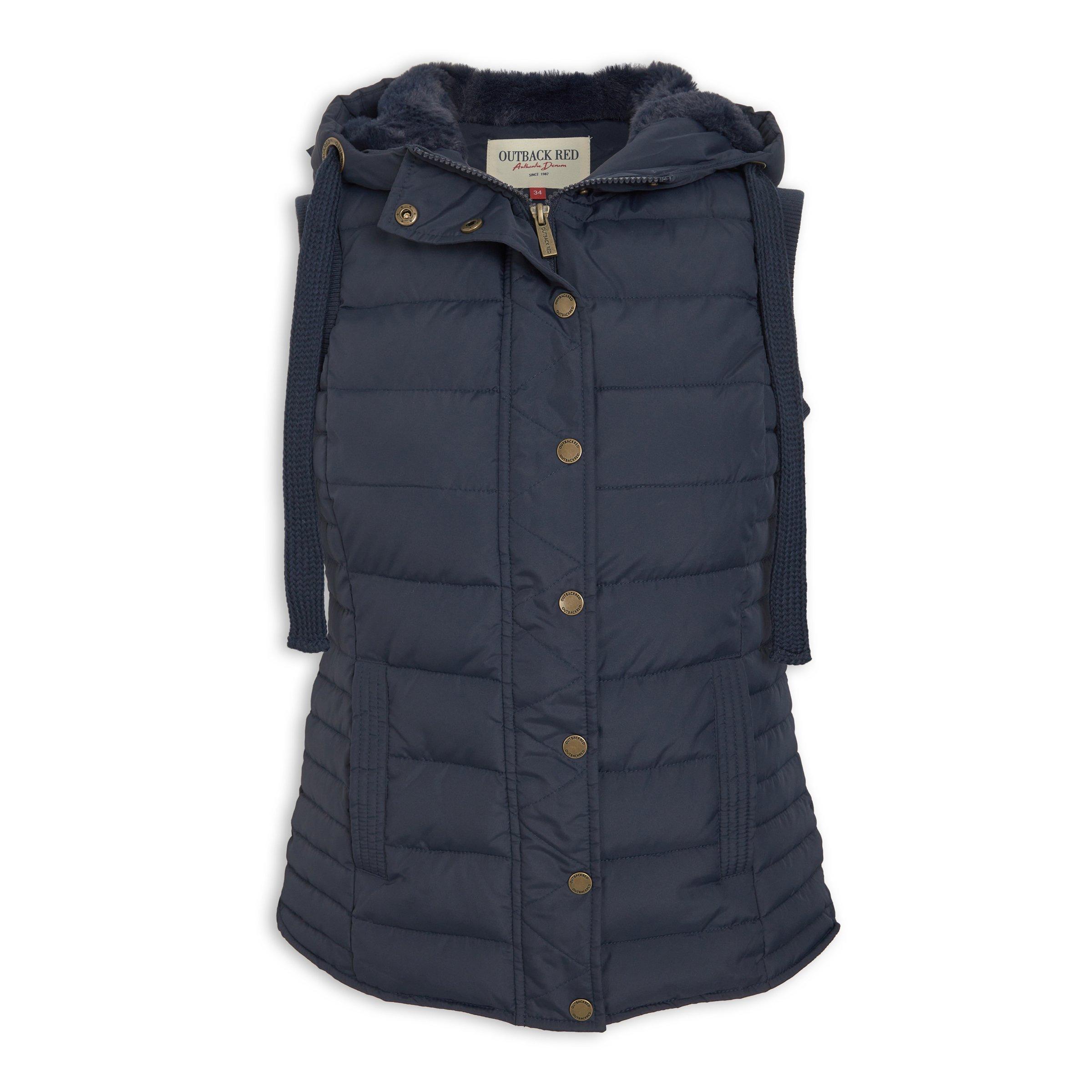 Navy Quilted Sleeveless Puffer Jacket (3198036) | OUTBACK RED
