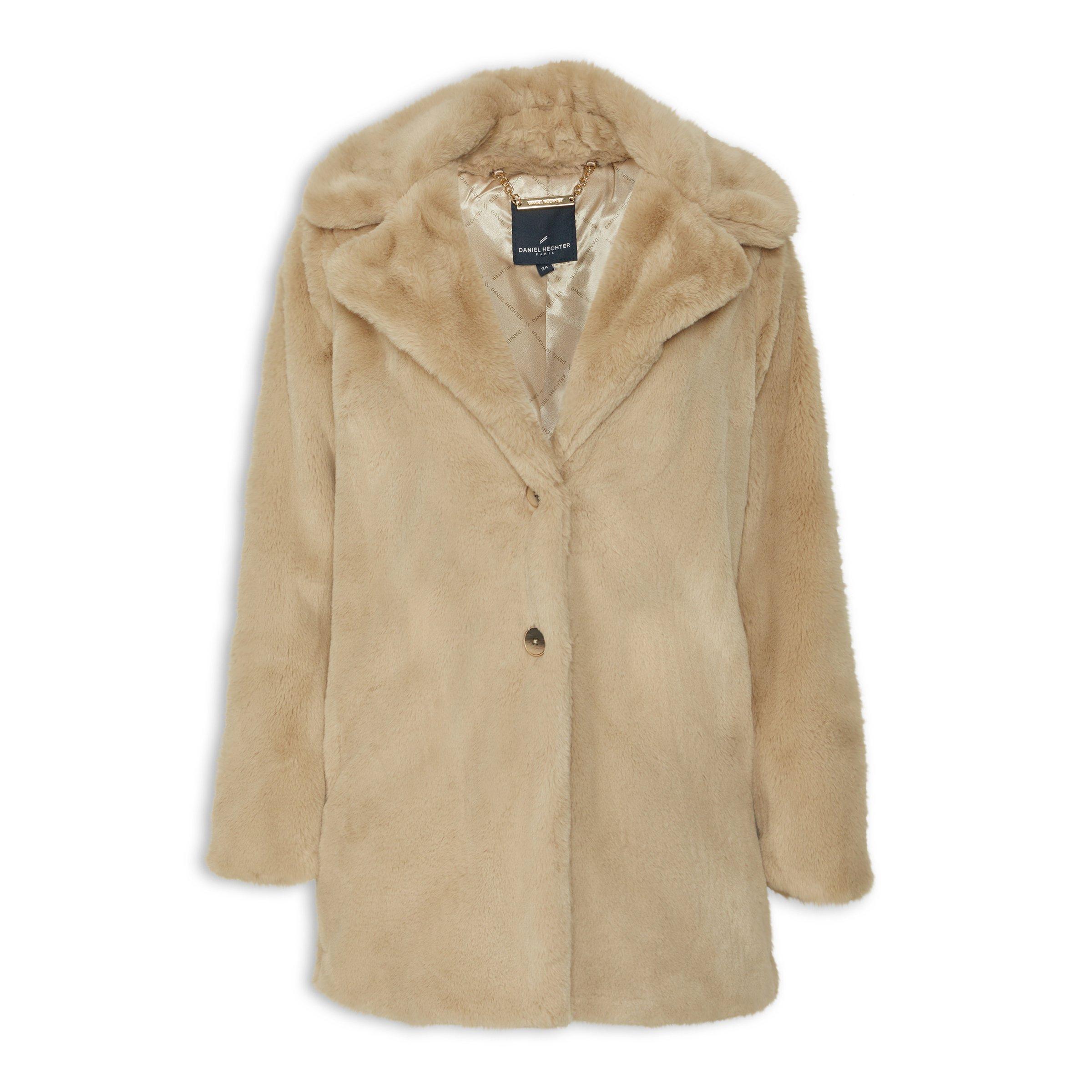 Beige Faux Fur Coat (3198526) | Daniel Hechter