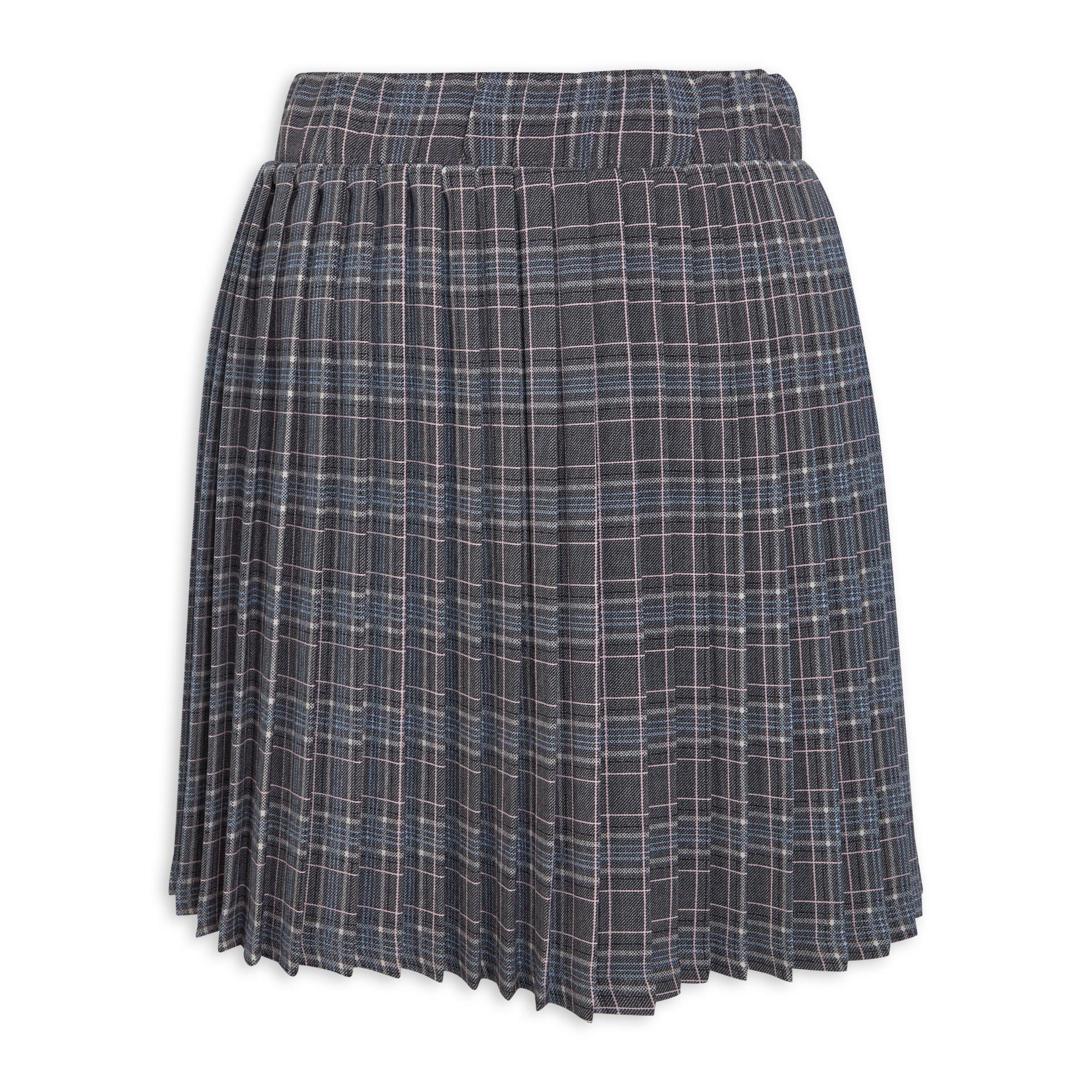 Grey Check Pleated Mini Skirt (3199171) | Inwear