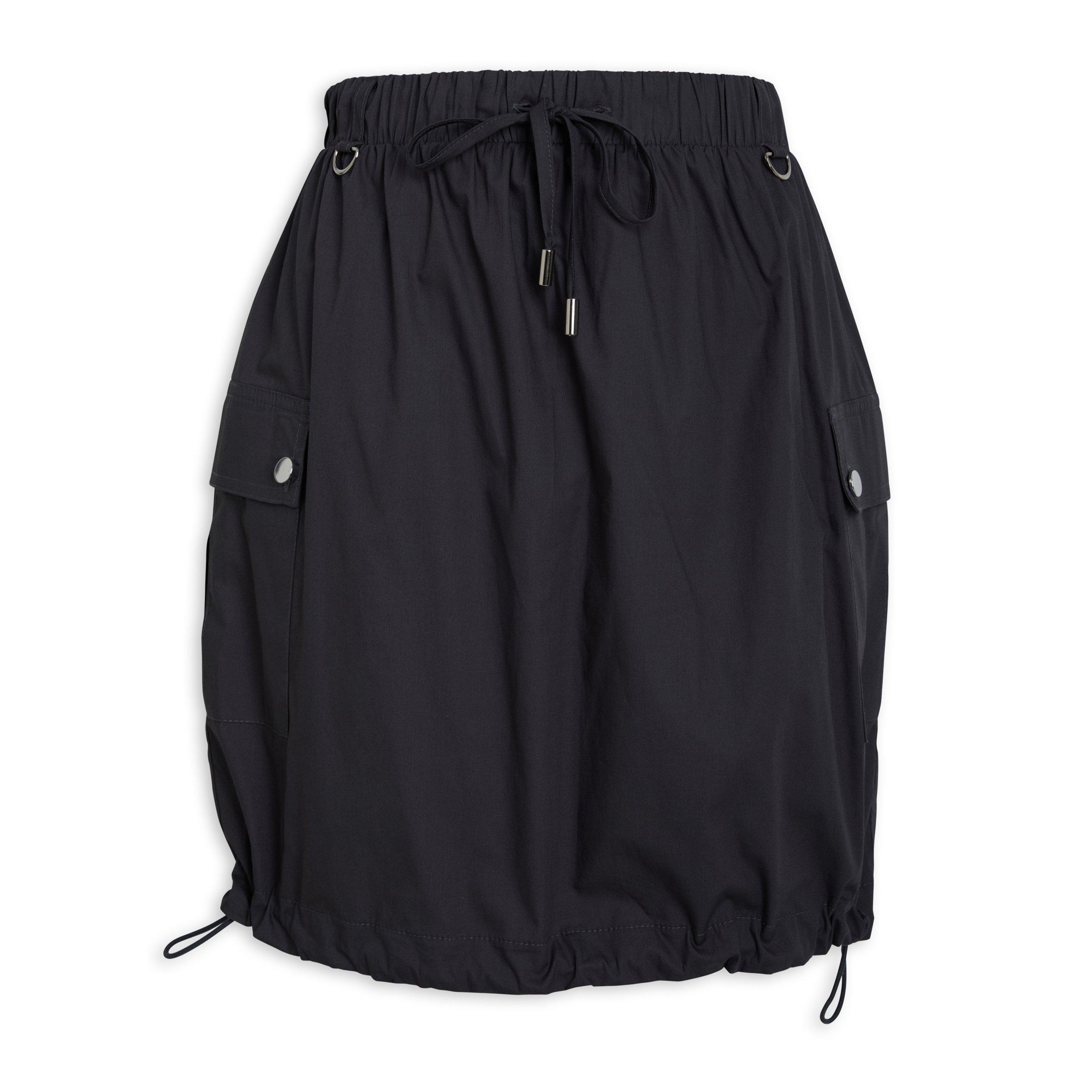 Utility Skirt with Side Pockets (Gunmetal Grey)
