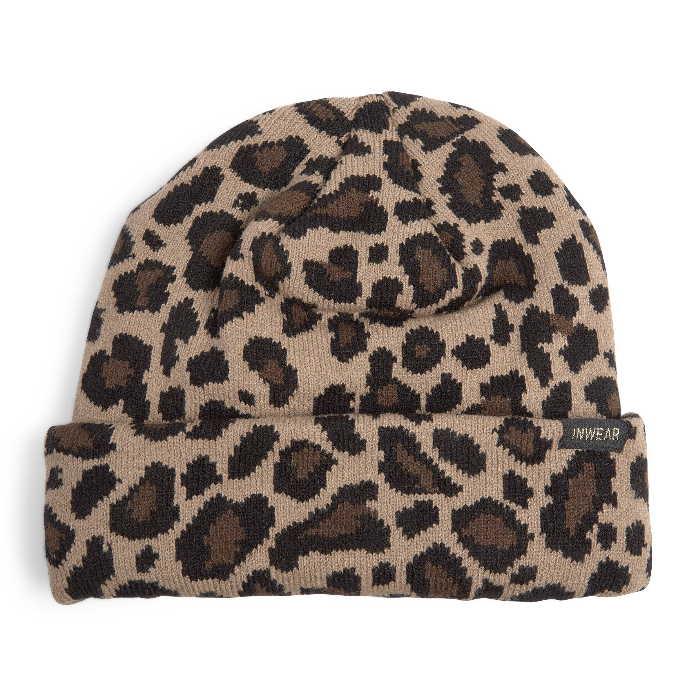 Beige Animal Print Beanie (3199399) | Inwear