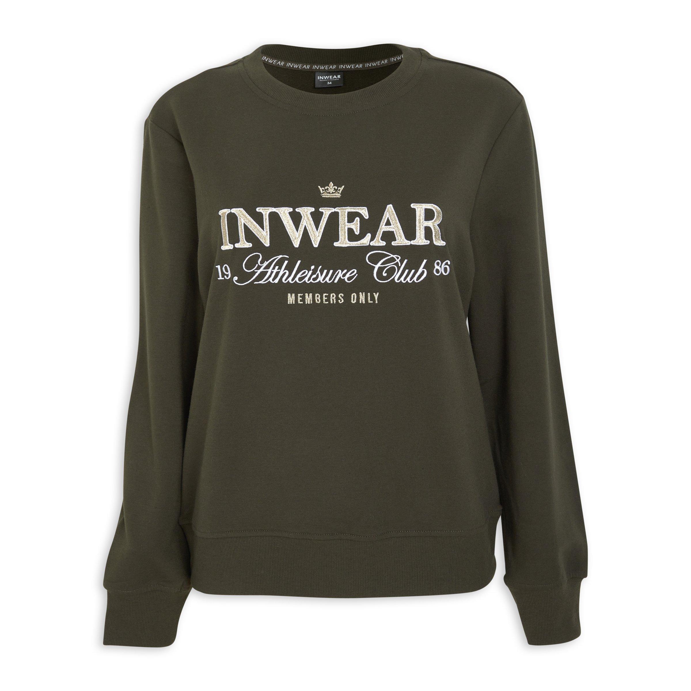 AM022161 KHAKI  EMBROIDERY SWEATSHIRT