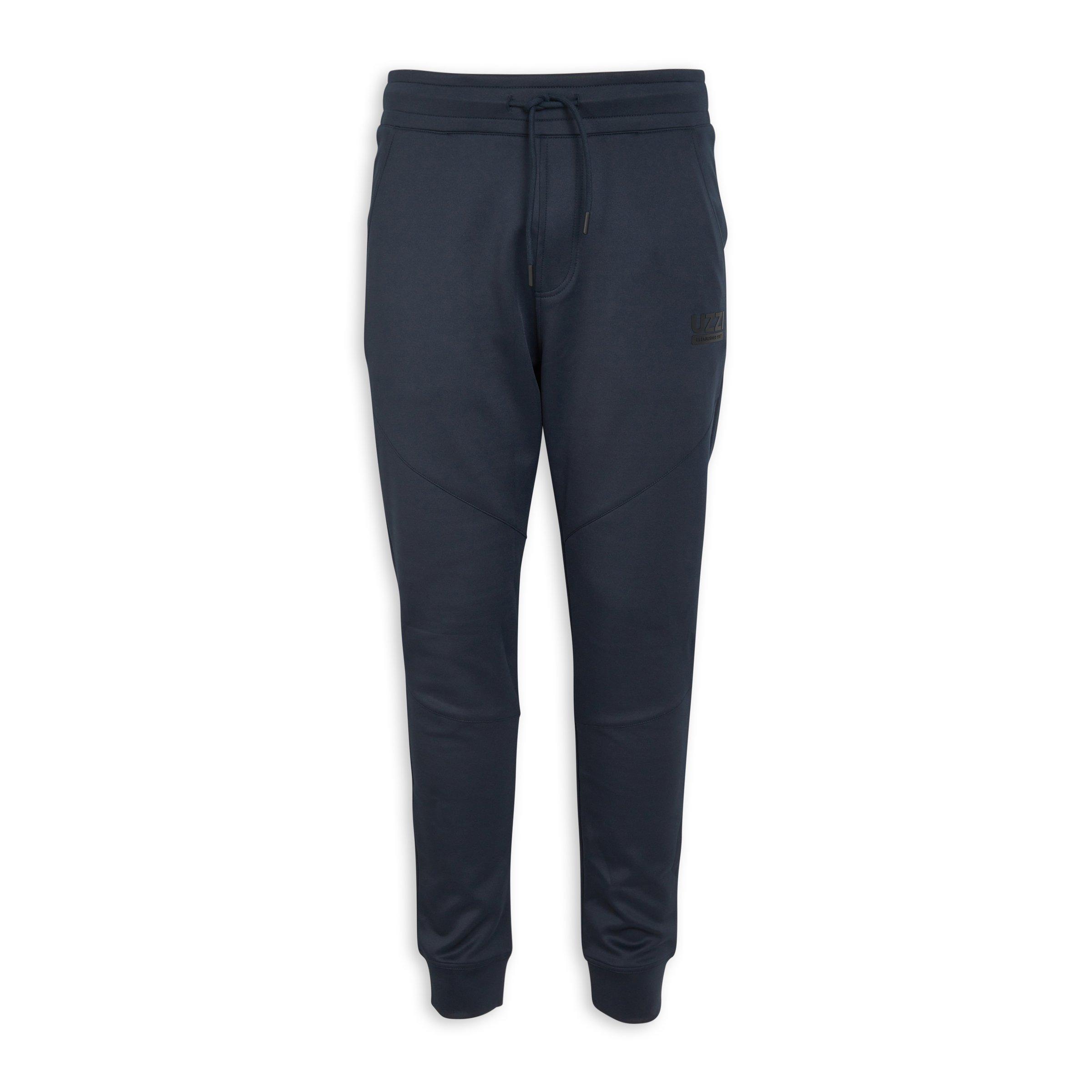 Navy Cuffed Jogger Pants (3200209) | UZZI