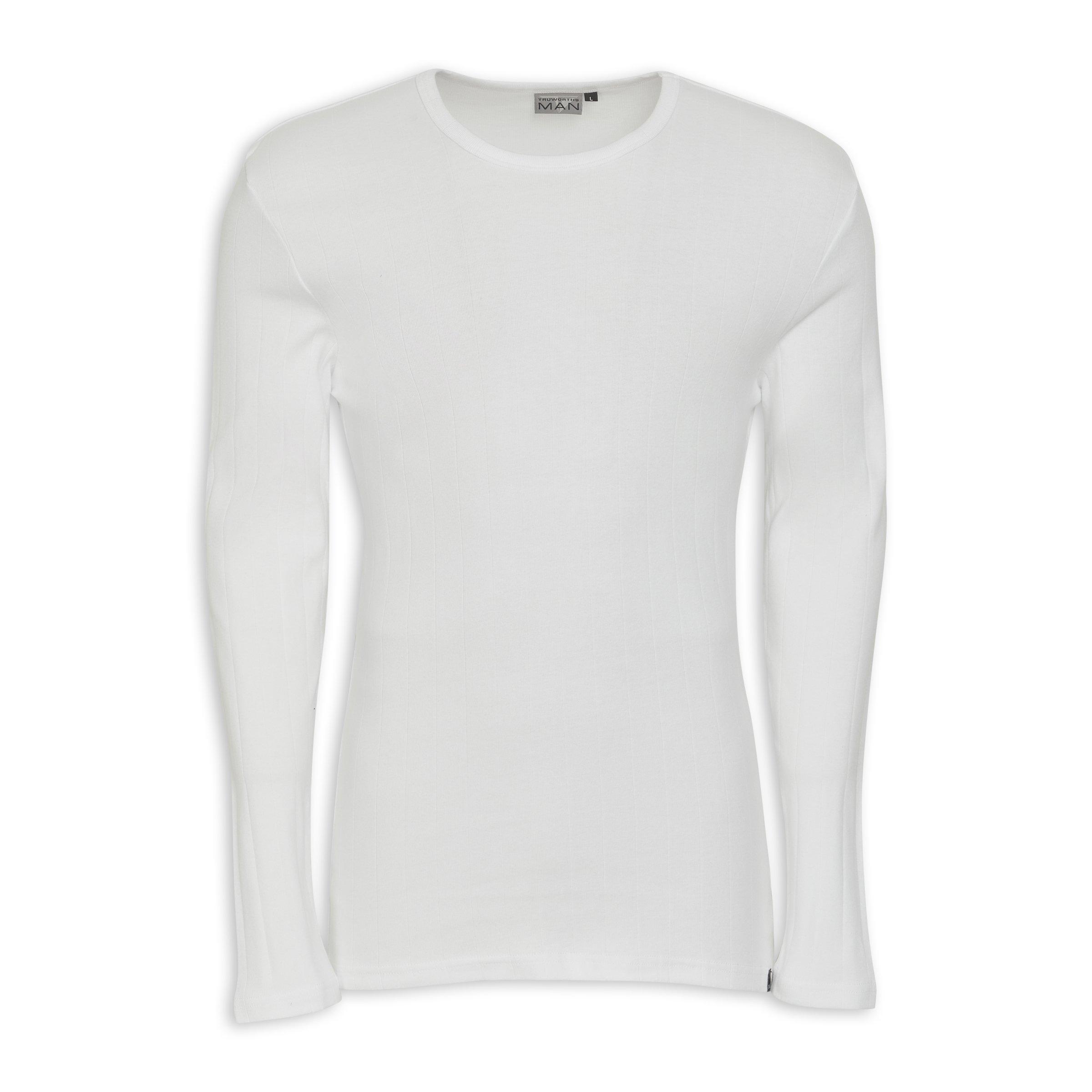 White Long Sleeve Spencer T-shirt (3200656) | Truworths Man
