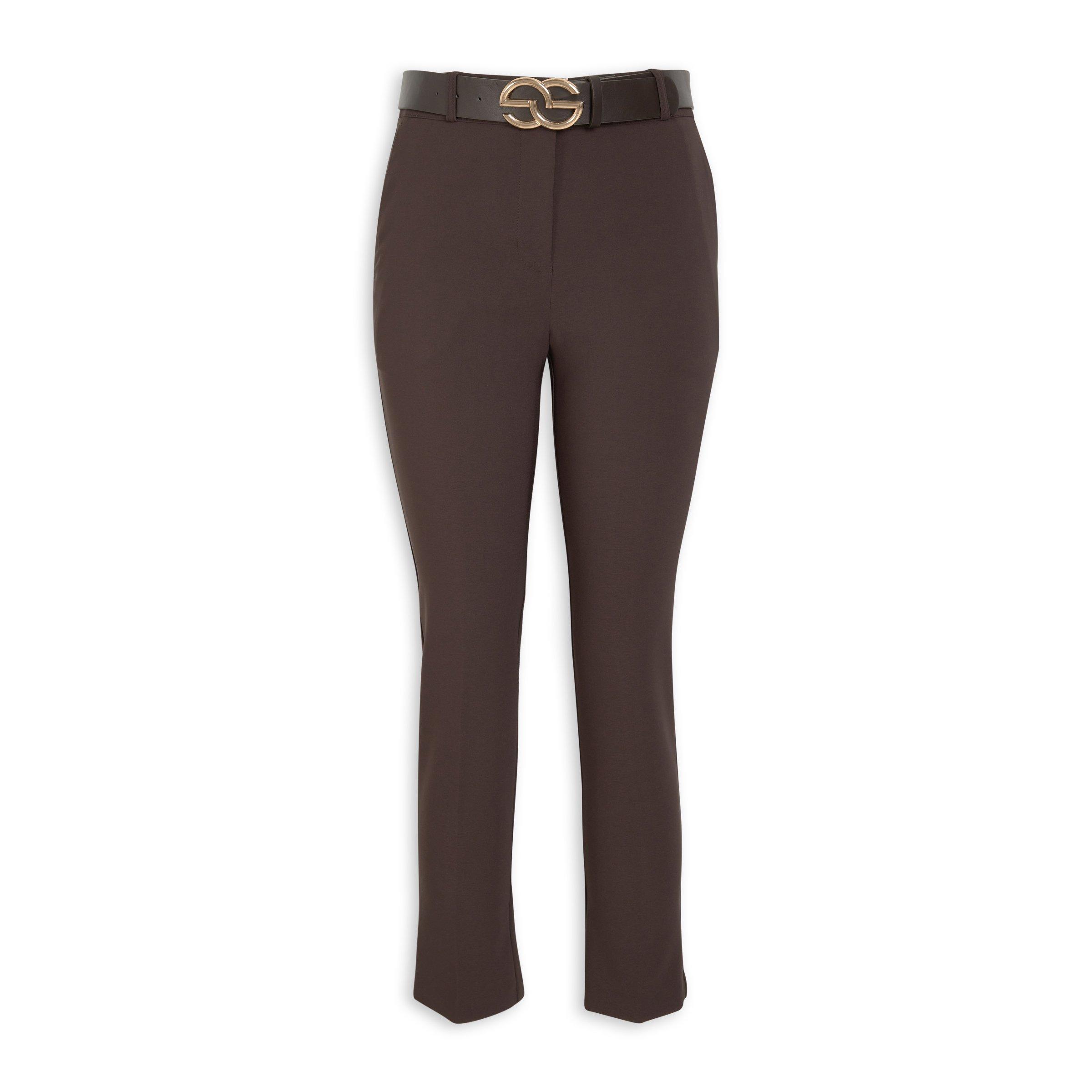Dark Brown Belted Skinny Pants (3200996) | Truworths