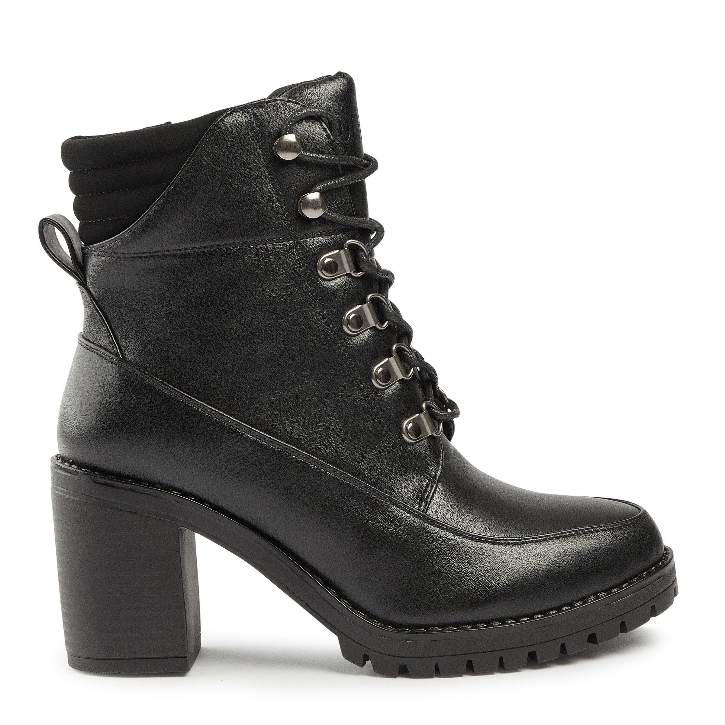 Lace Up Round Toe Block Heels Boots main image 0