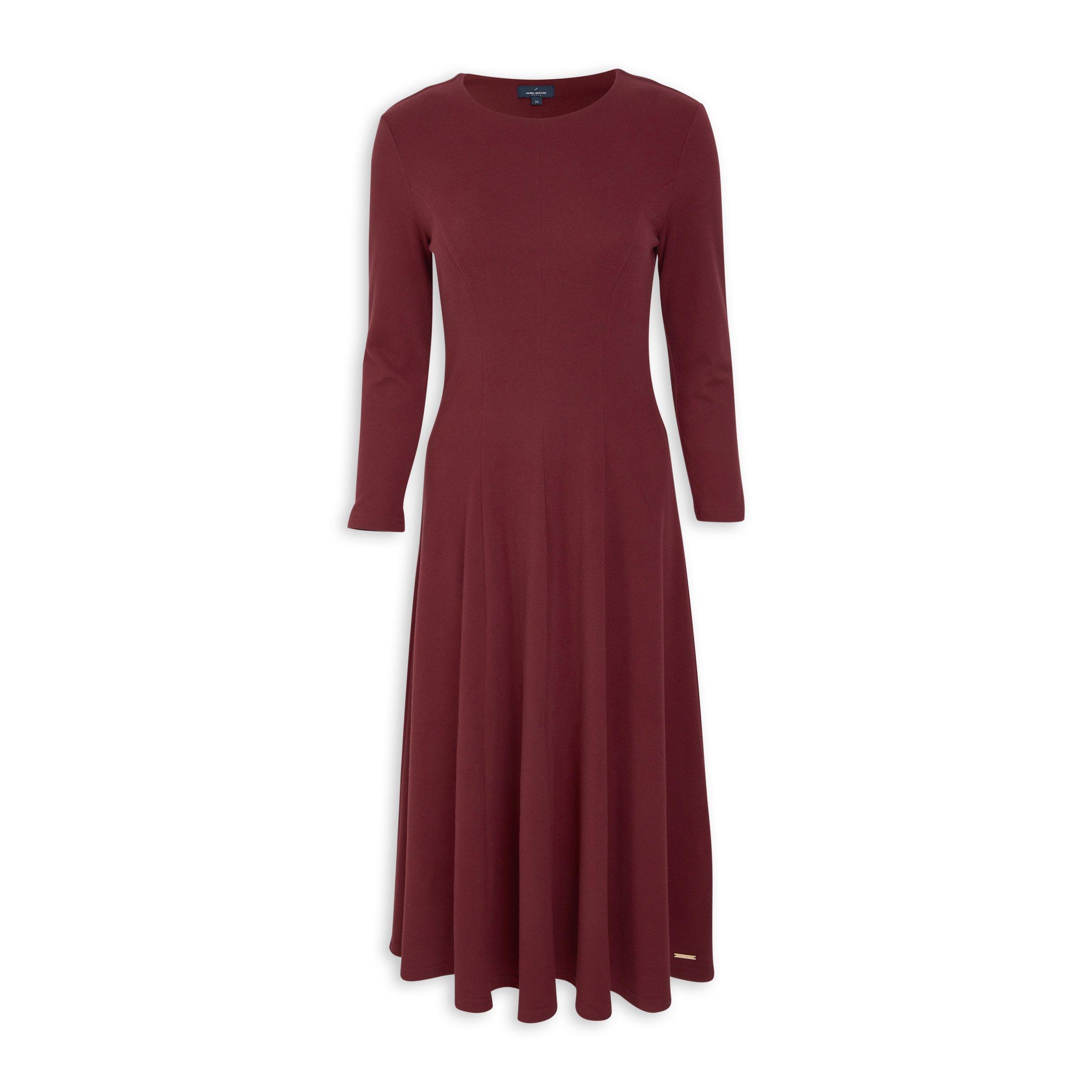 Elegant Long Dress Burgundy Dresses Truworths Velvet Dresses Burgundy Fit  And Flare Dress (3201212) Daniel Hechter