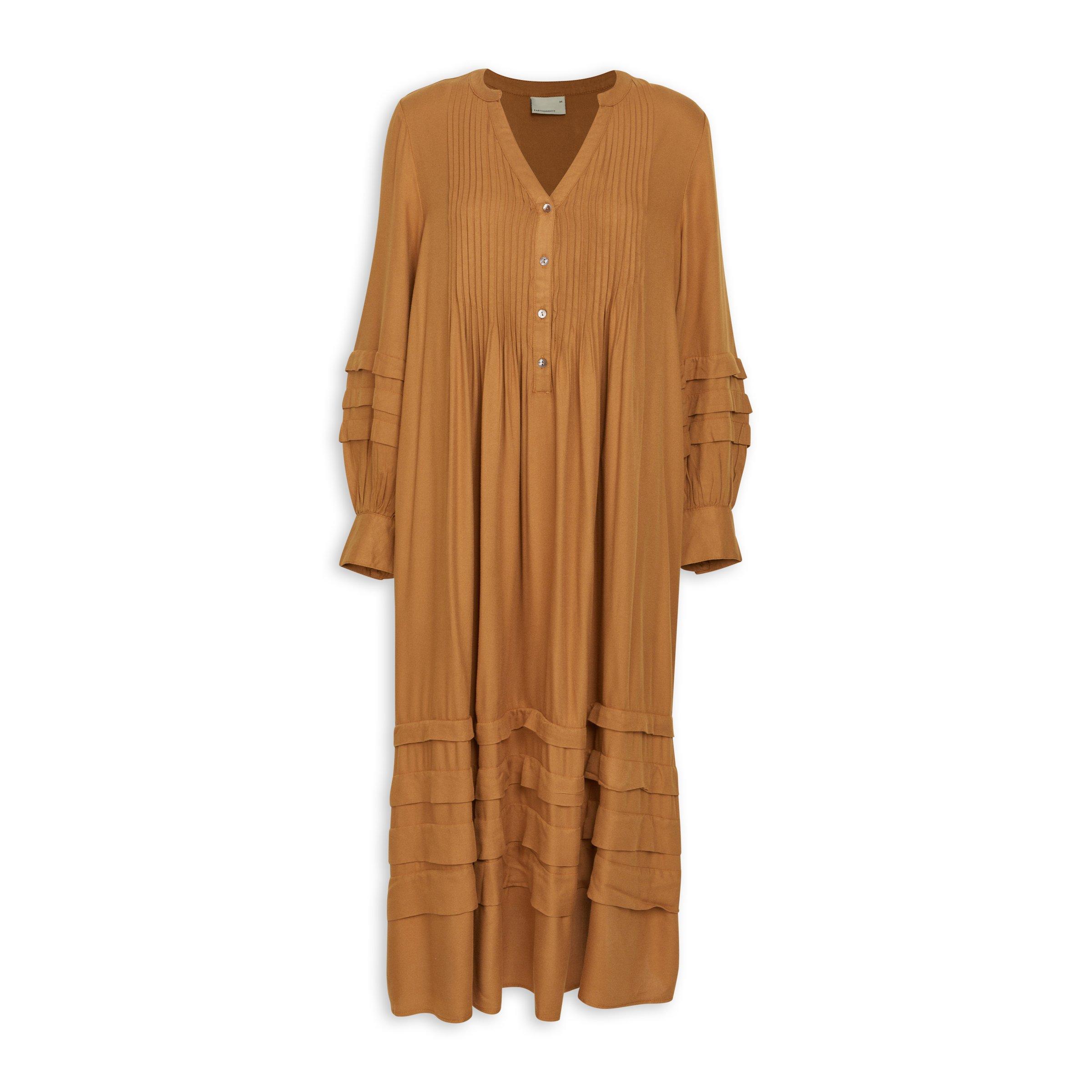 Brown A-line Dress (3201241) | Earthaddict