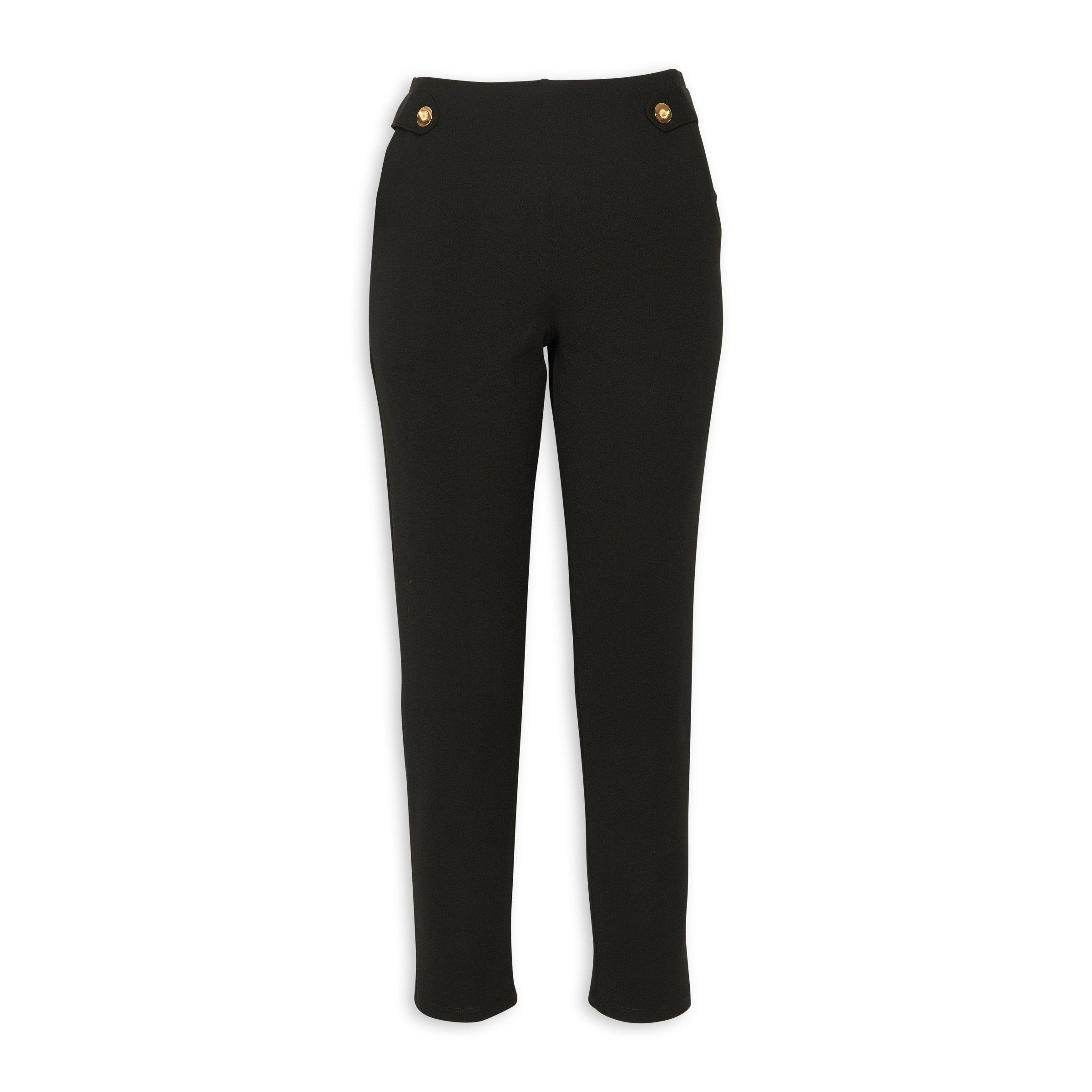 Black Cuffed Tapered Pants main image 1