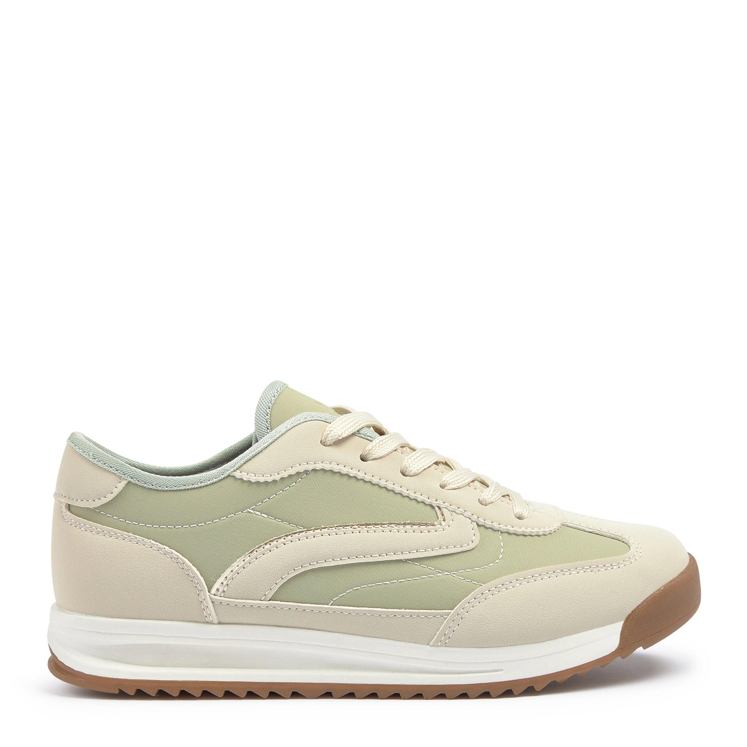 khaki green sneakers