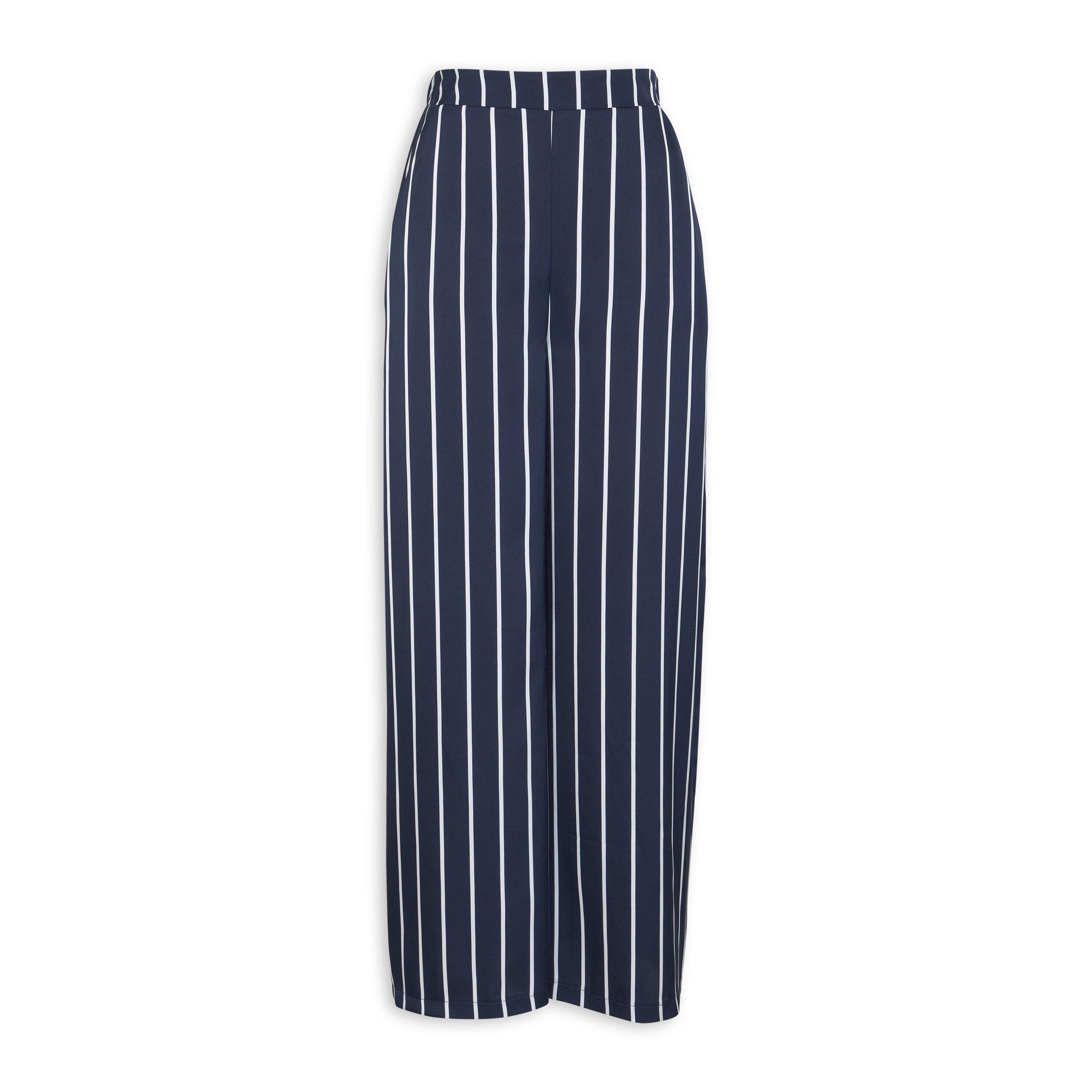 Navy and White Striped Pants (3202088) | Identity