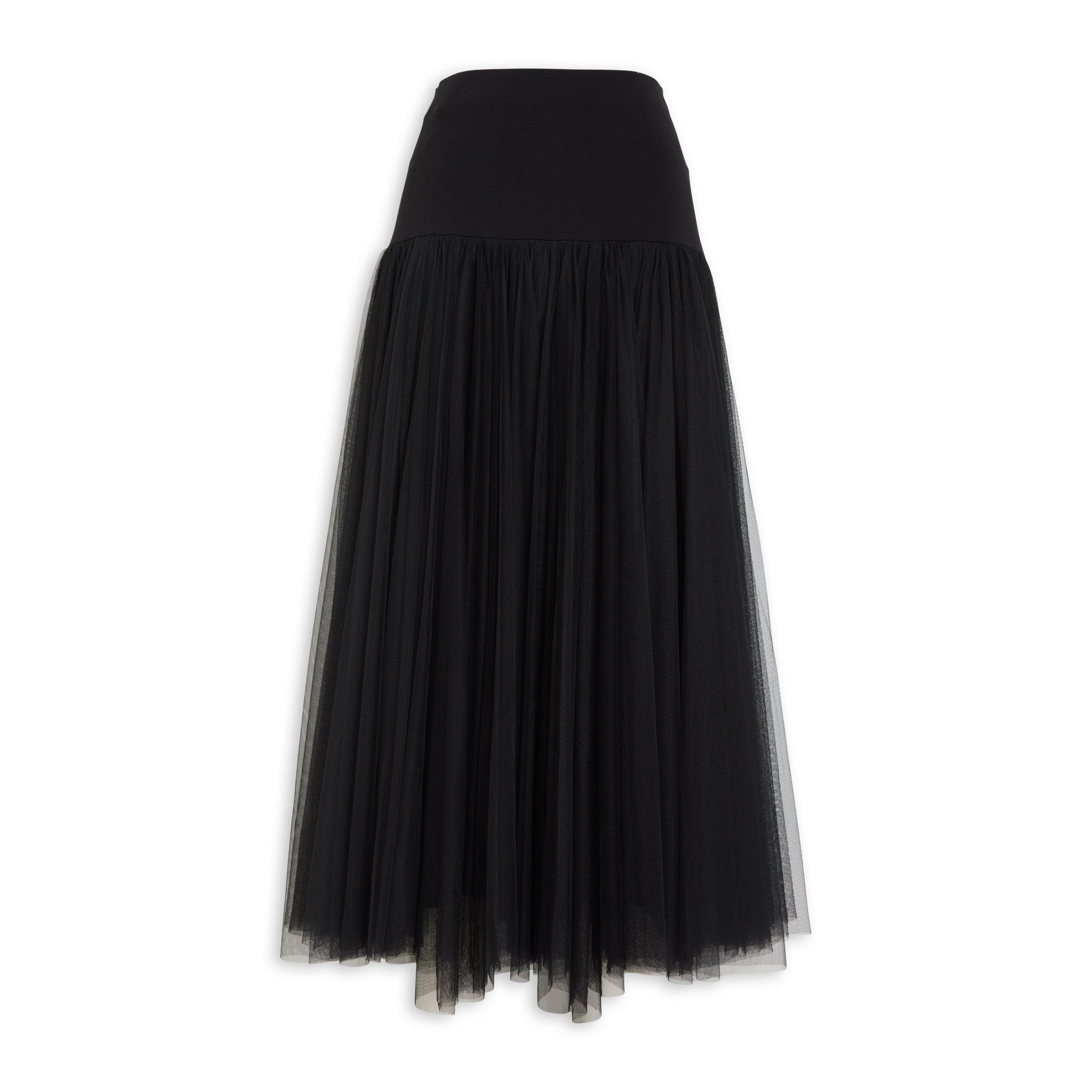 Black A-Line Tulle Skirt