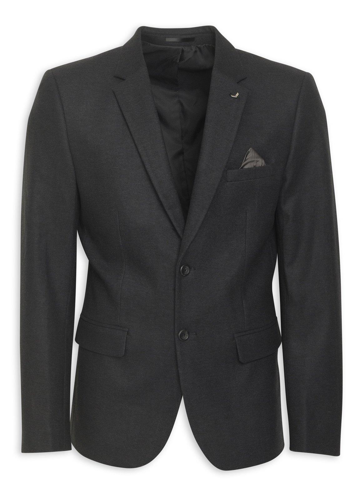 Charcoal Grey Blazer - Plaid Gray Blazer main image 1