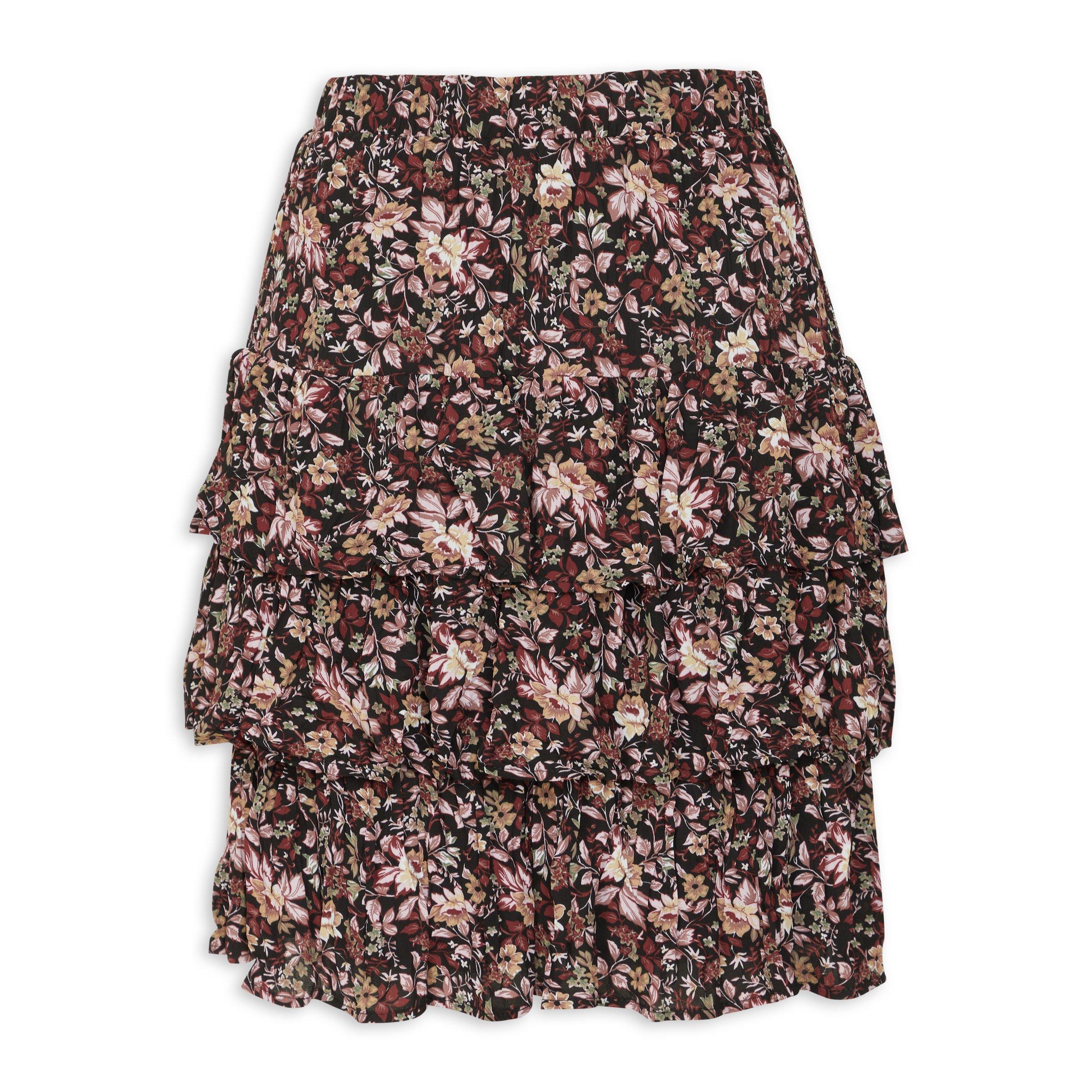 Floral Print Tiered Skirt (3202375) | Identity