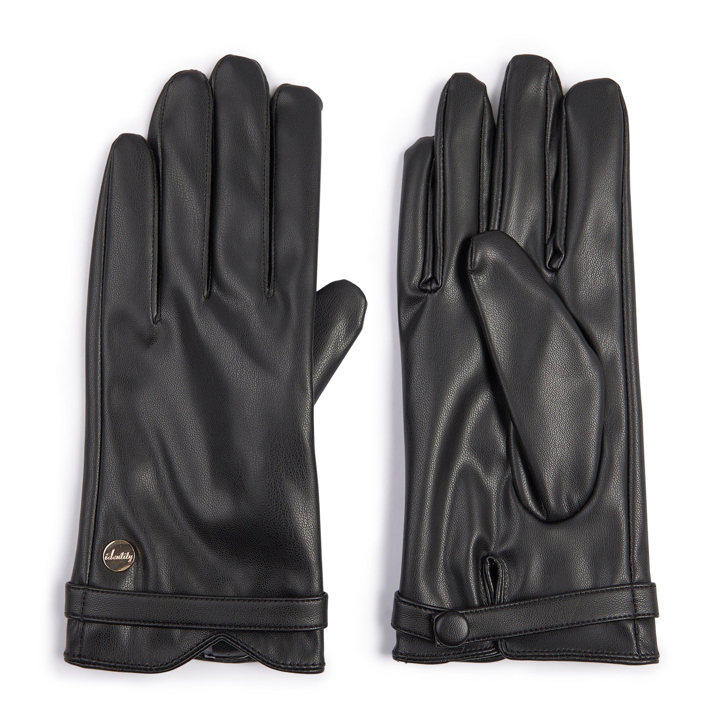 Black Gloves with Wrist Tie (3202385) | Identity