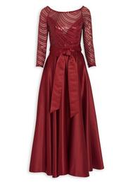 Burgundy Fit And Flare Dress With Sequin 3202450 Truworths