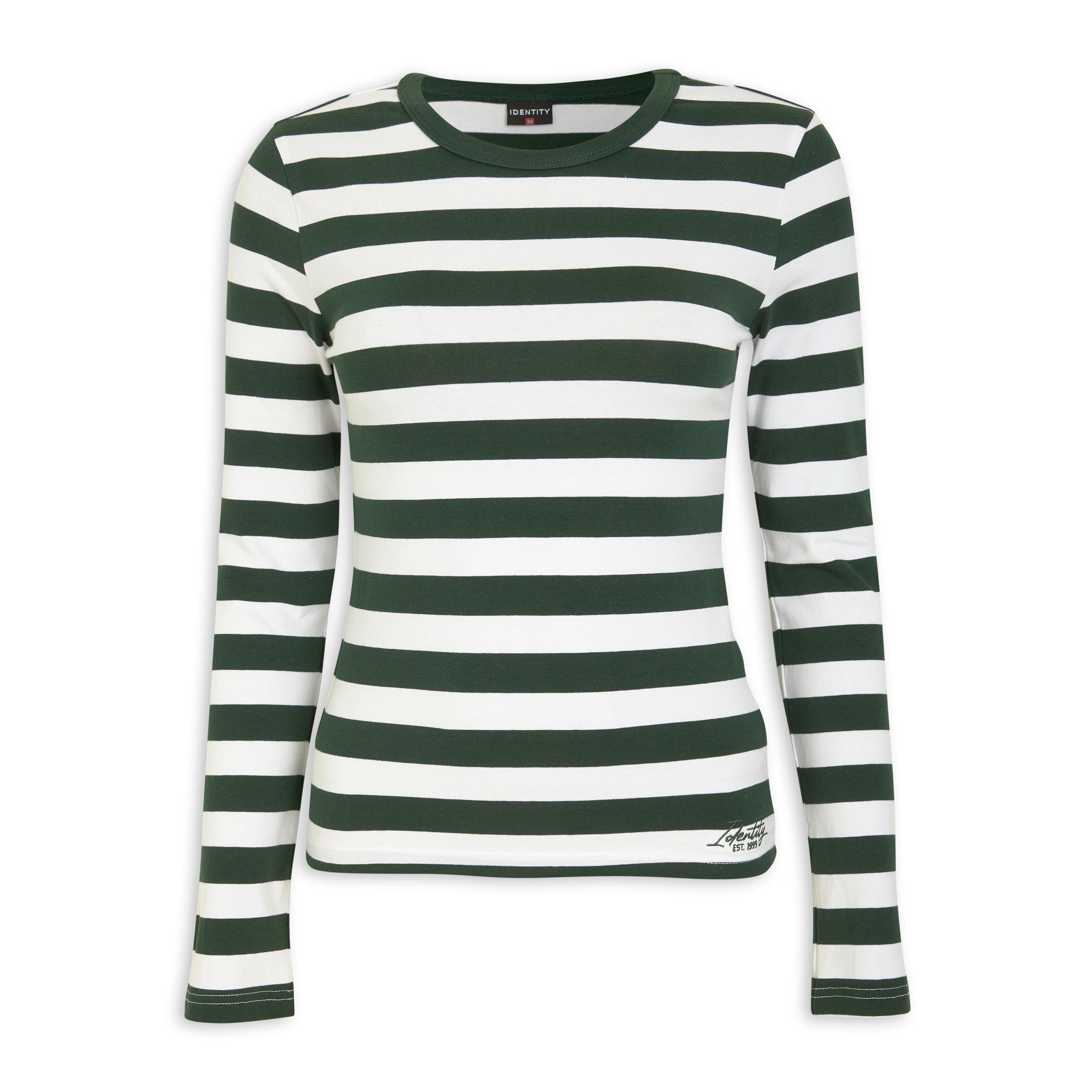 Light Green Striped Tee Unisex