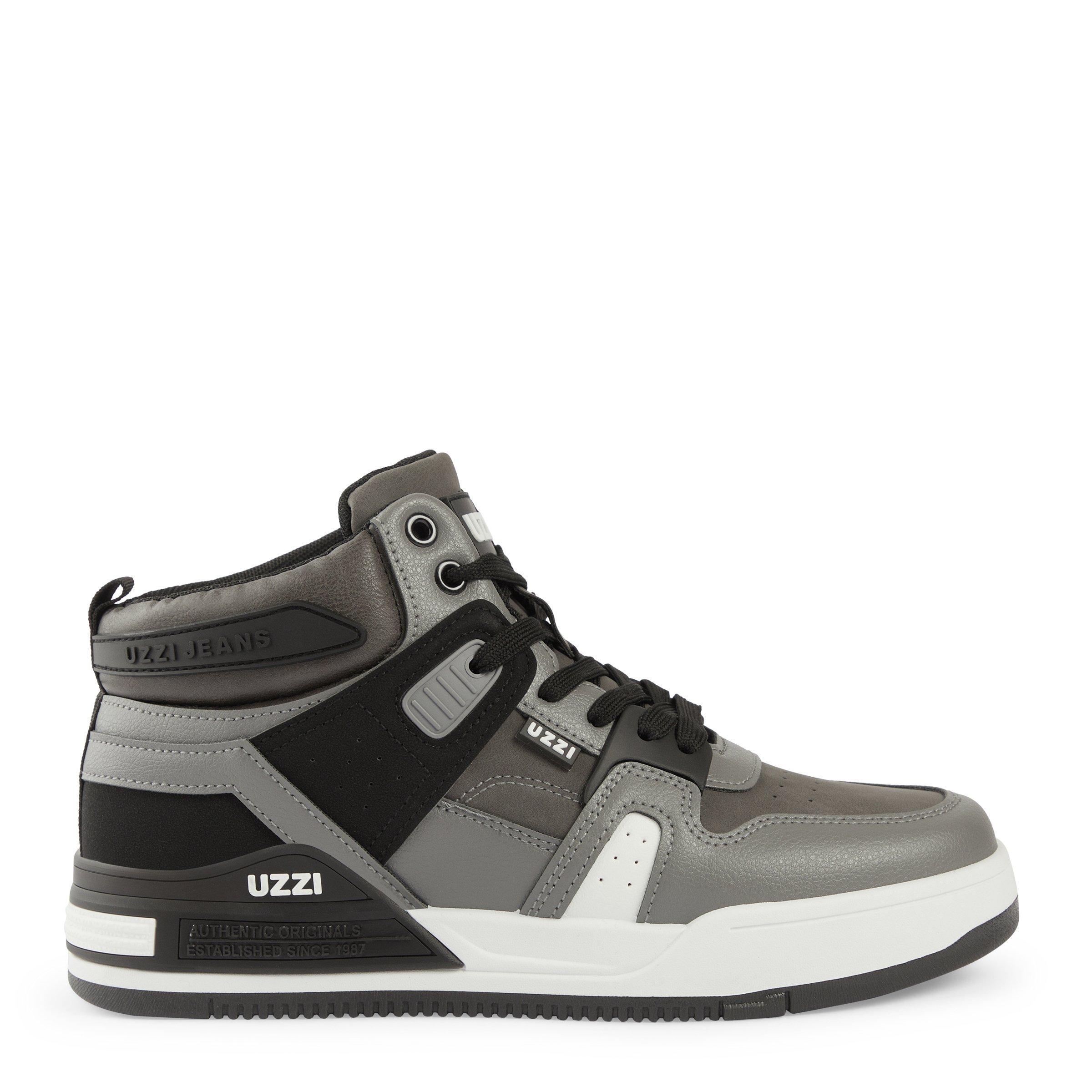 Grey Colourblocked Hi-top Sneakers (3202932) | UZZI