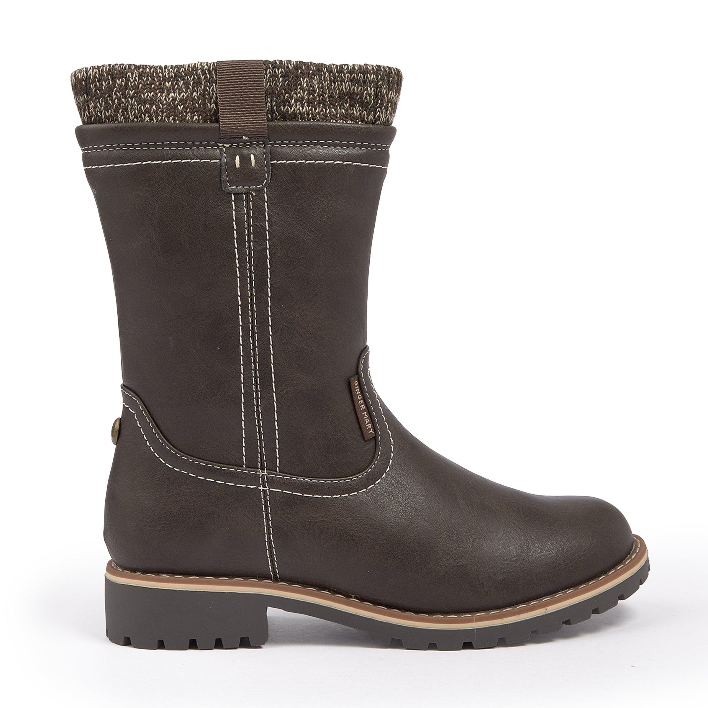 Brown Boots with Side Zip (3203108) | Ginger Mary